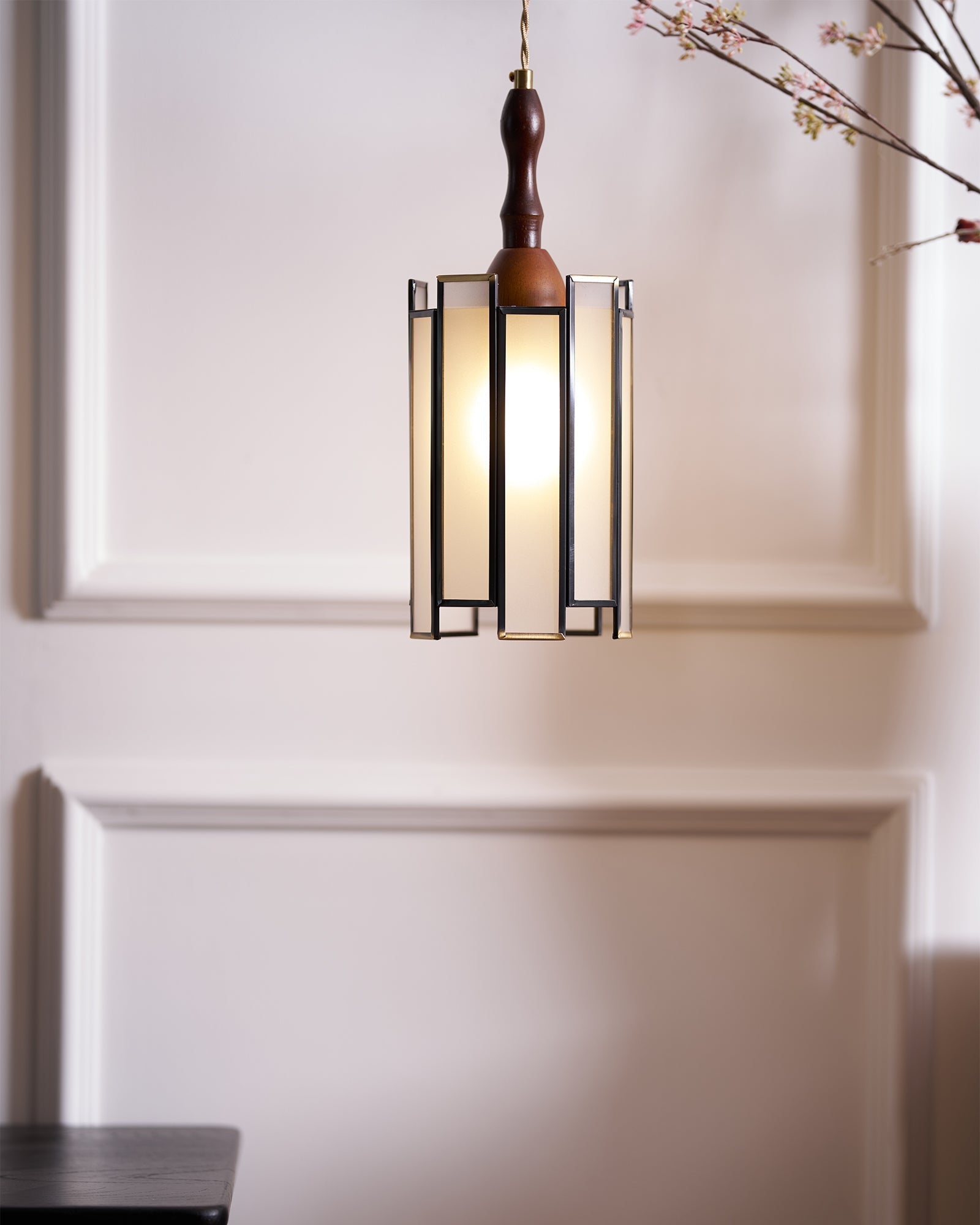 Florace Suspension Vintage en Bois et Verre - Neutralighting