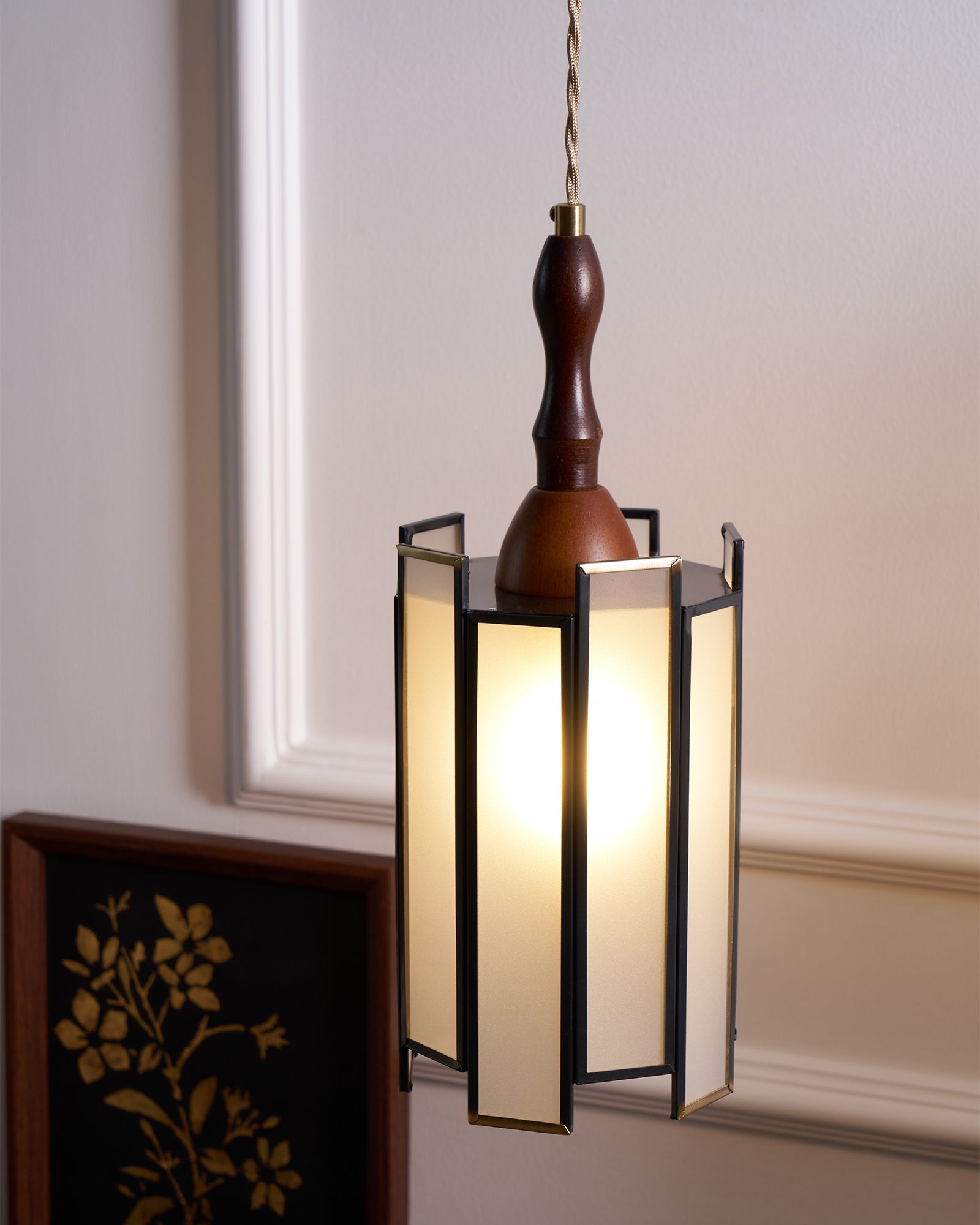 Florace Suspension Vintage en Bois et Verre - Neutralighting