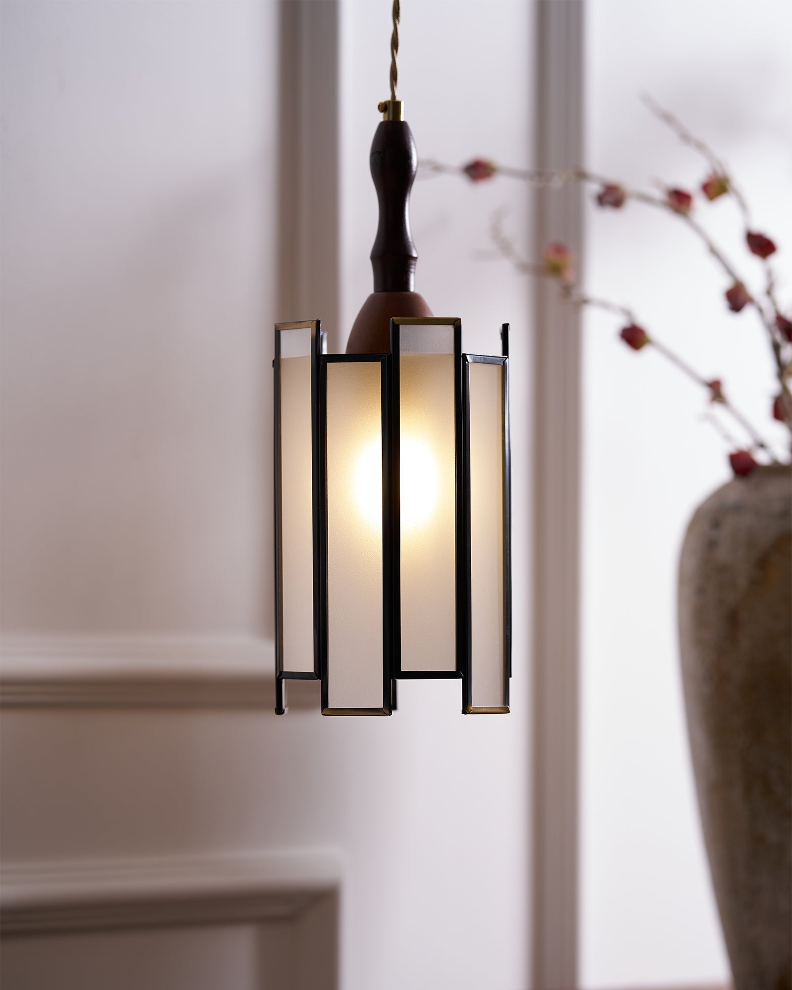 Florace Suspension Vintage en Bois et Verre - Neutralighting