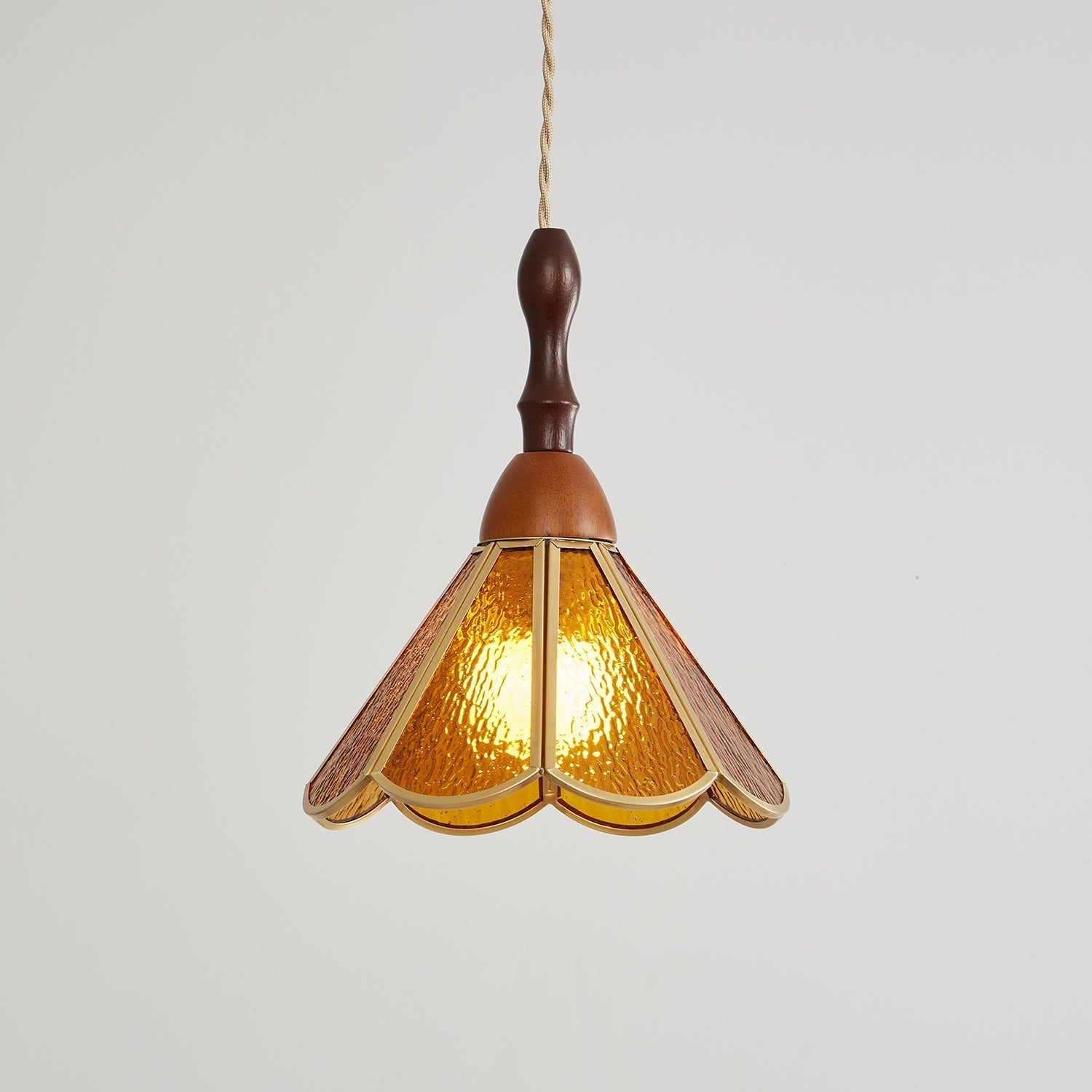 Florace Suspension Vintage en Bois et Verre - Neutralighting