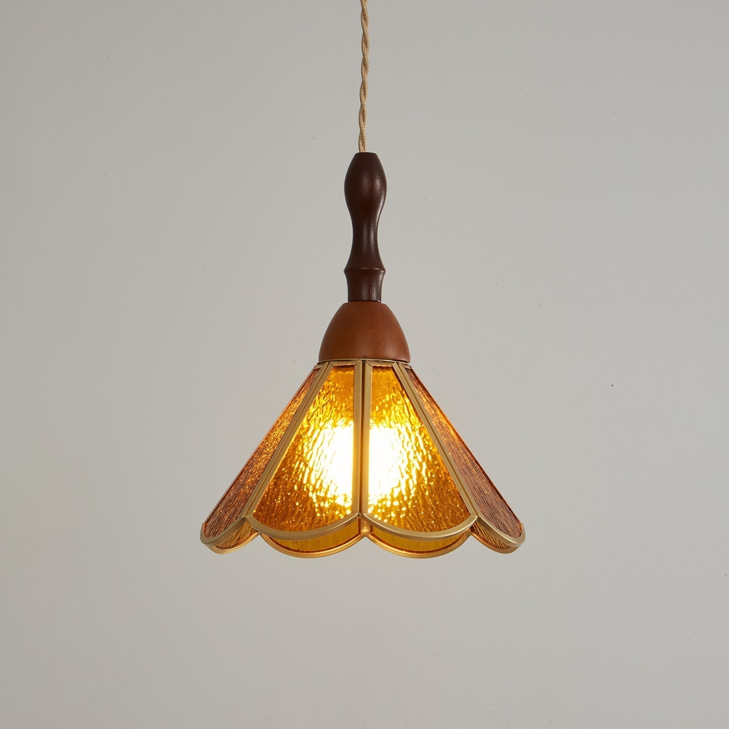 Florace Suspension Vintage en Bois et Verre - Neutralighting