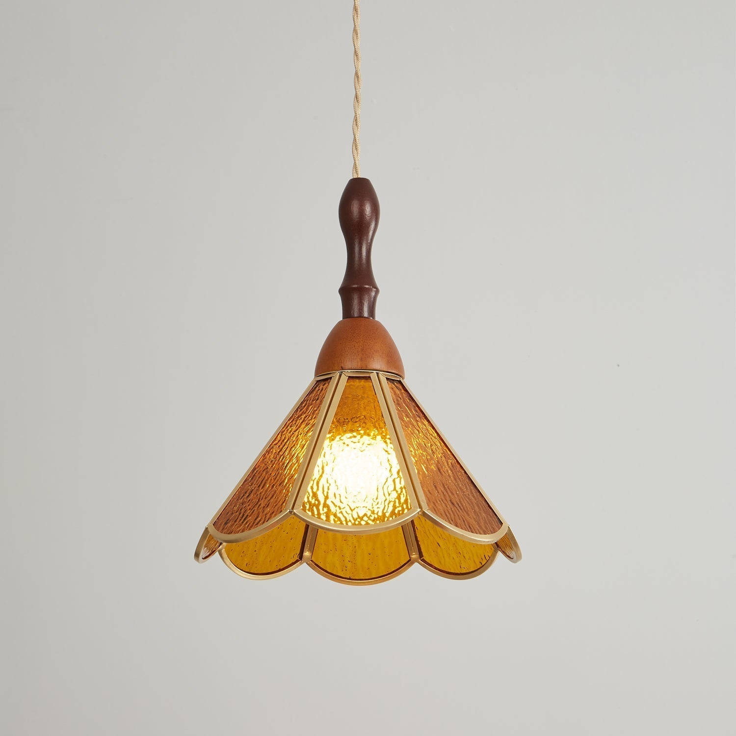 Florace Suspension Vintage en Bois et Verre - Neutralighting