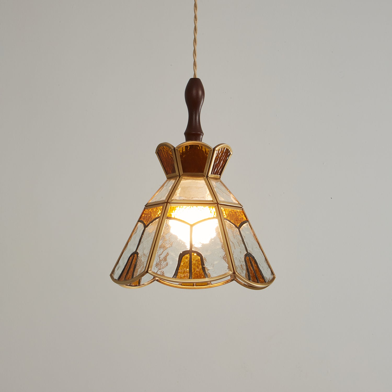 Florace Suspension Vintage en Bois et Verre - Neutralighting