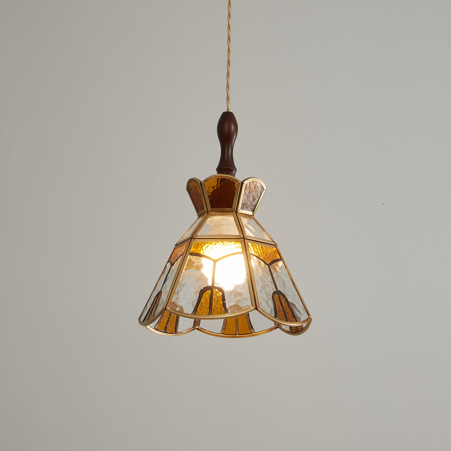 Florace Suspension Vintage en Bois et Verre - Neutralighting