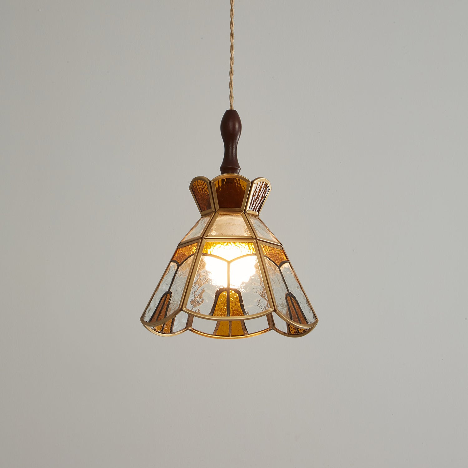 Florace Suspension Vintage en Bois et Verre - Neutralighting