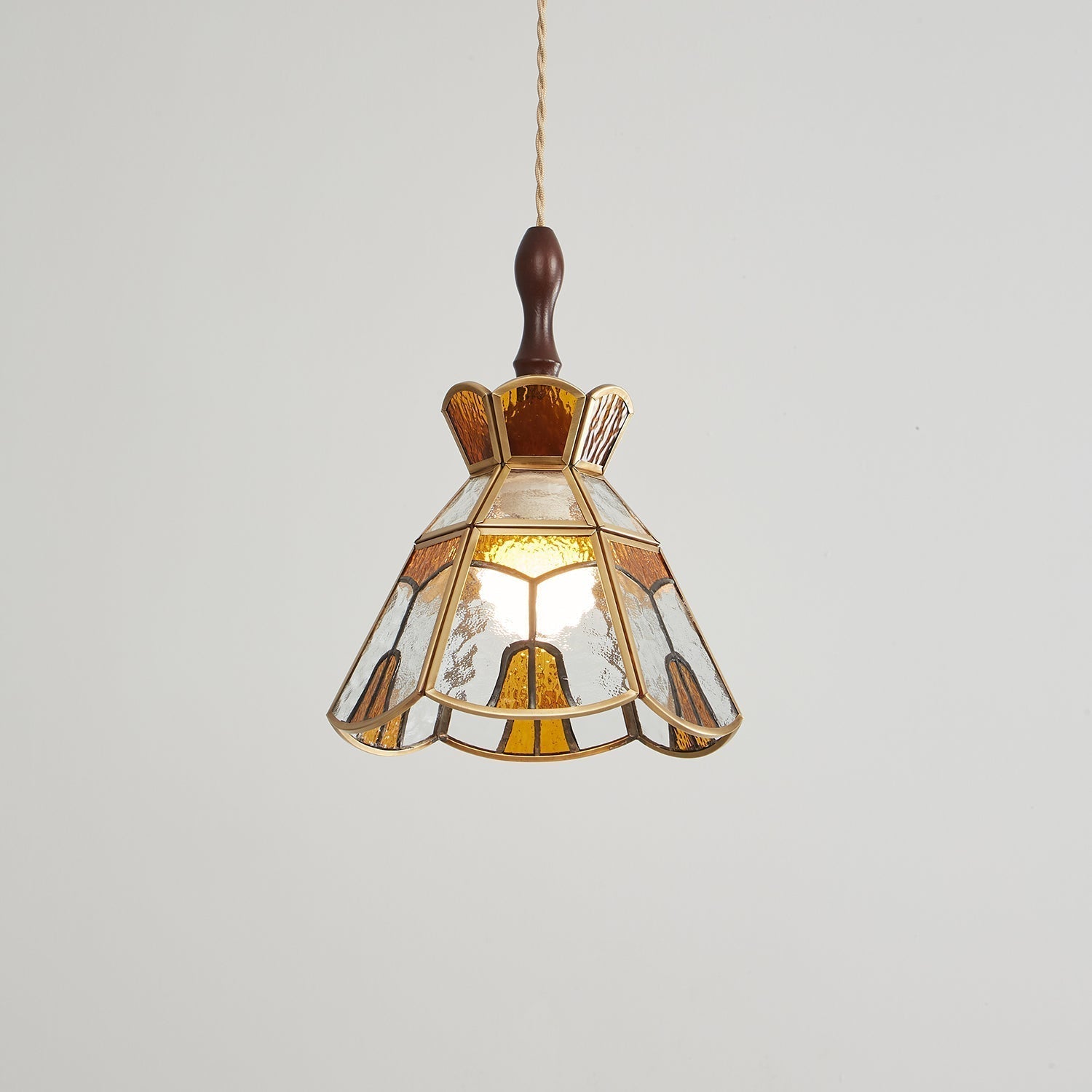 Florace Suspension Vintage en Bois et Verre - Neutralighting