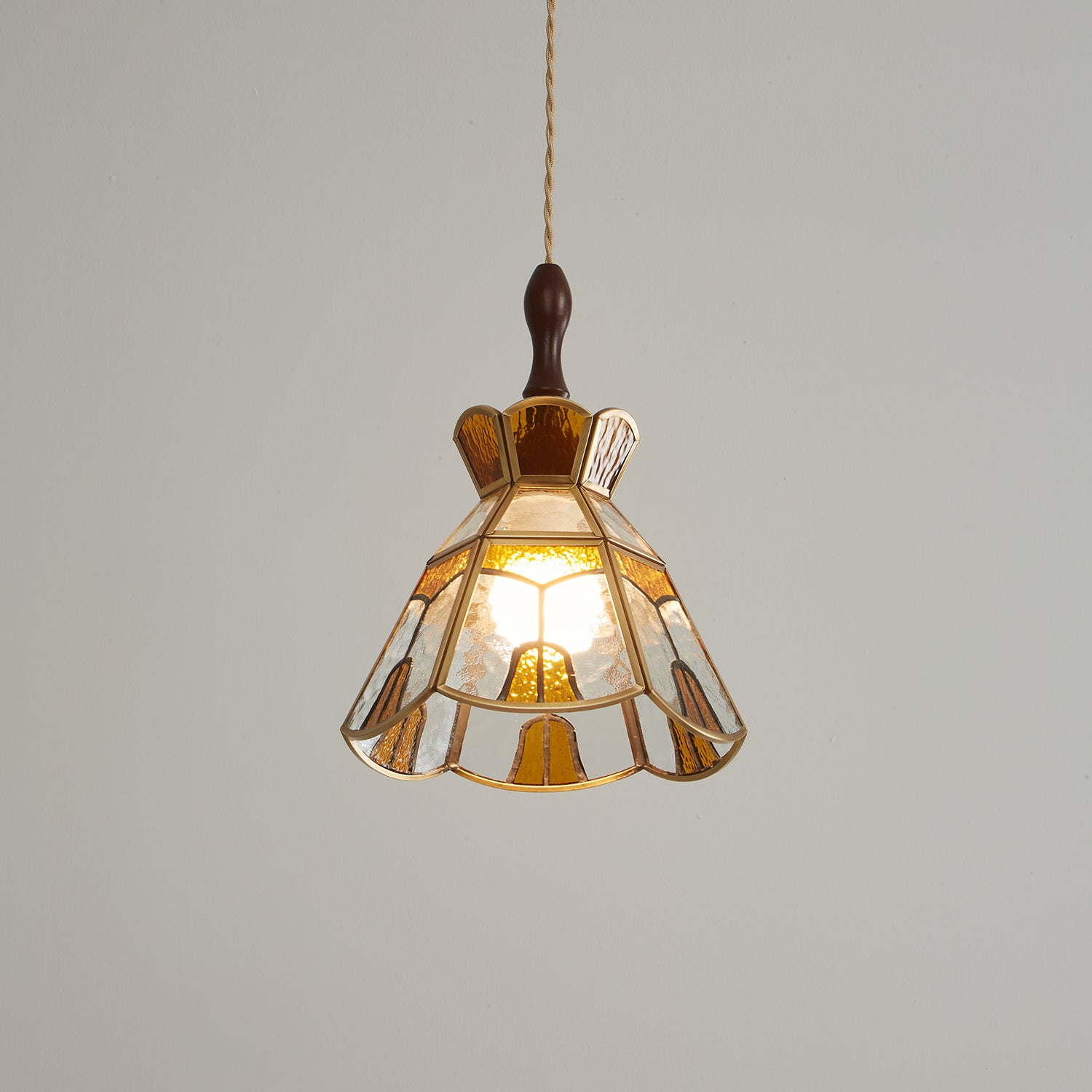 Florace Suspension Vintage en Bois et Verre - Neutralighting