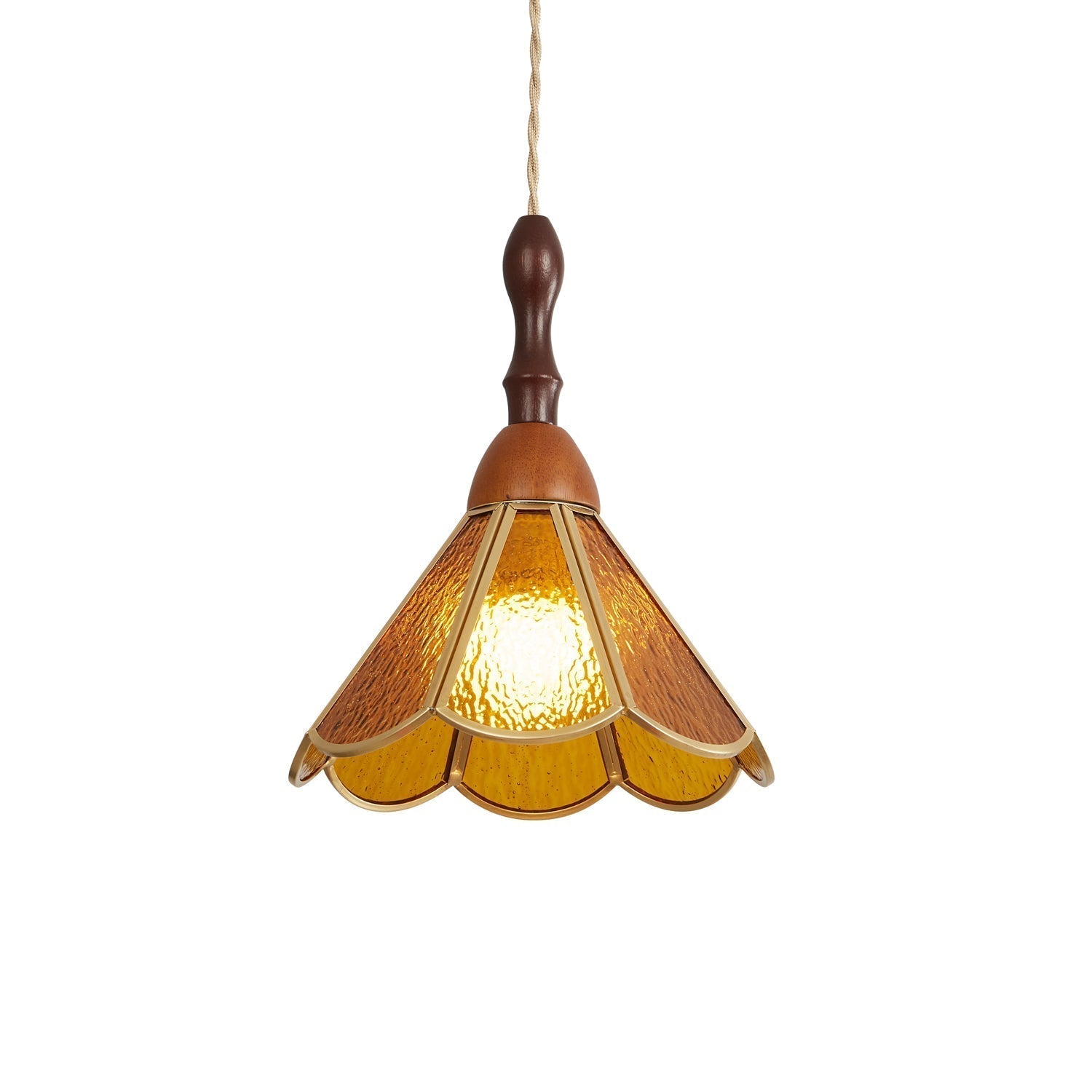 Florace Suspension Vintage en Bois et Verre - Neutralighting