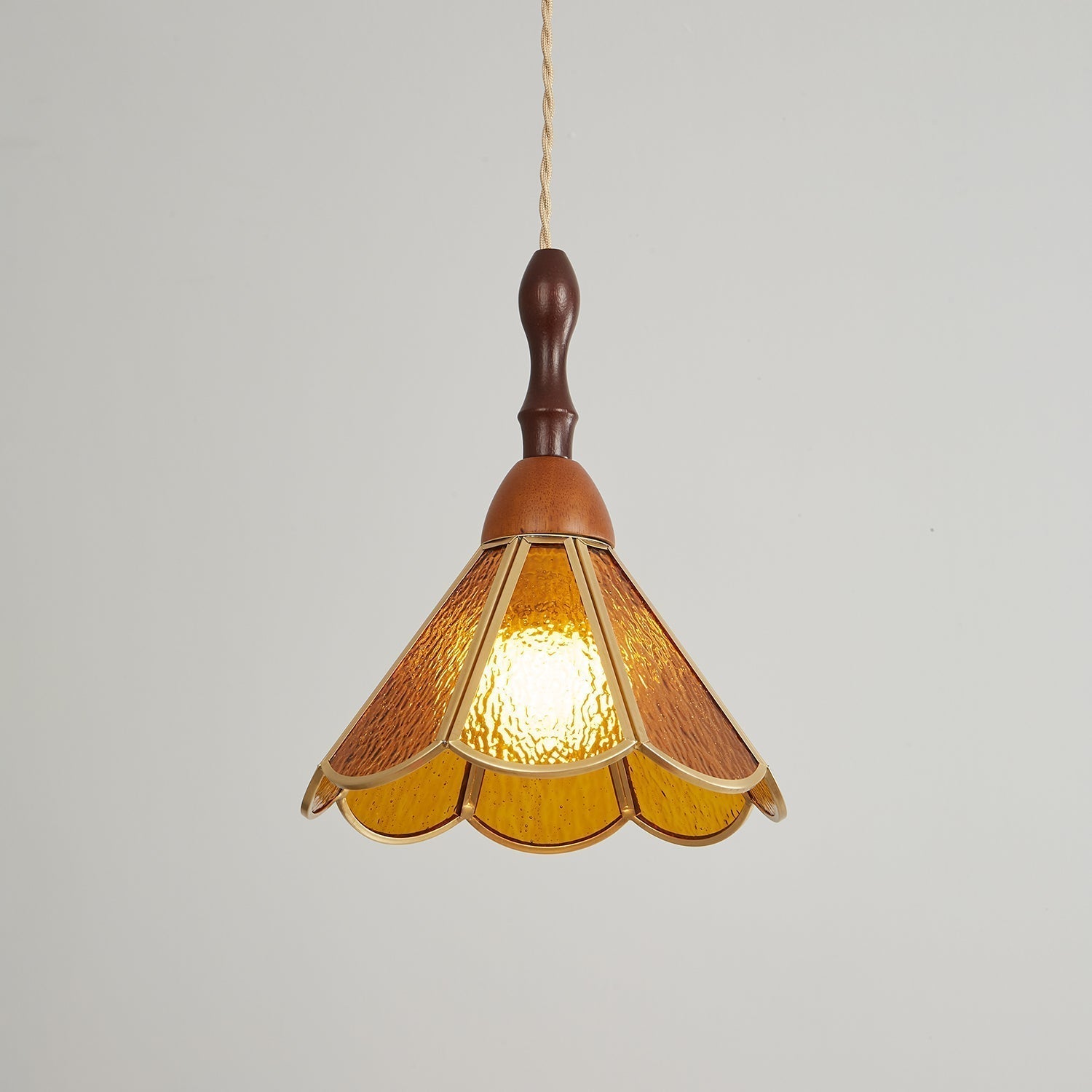 Florace Suspension Vintage en Bois et Verre - Neutralighting