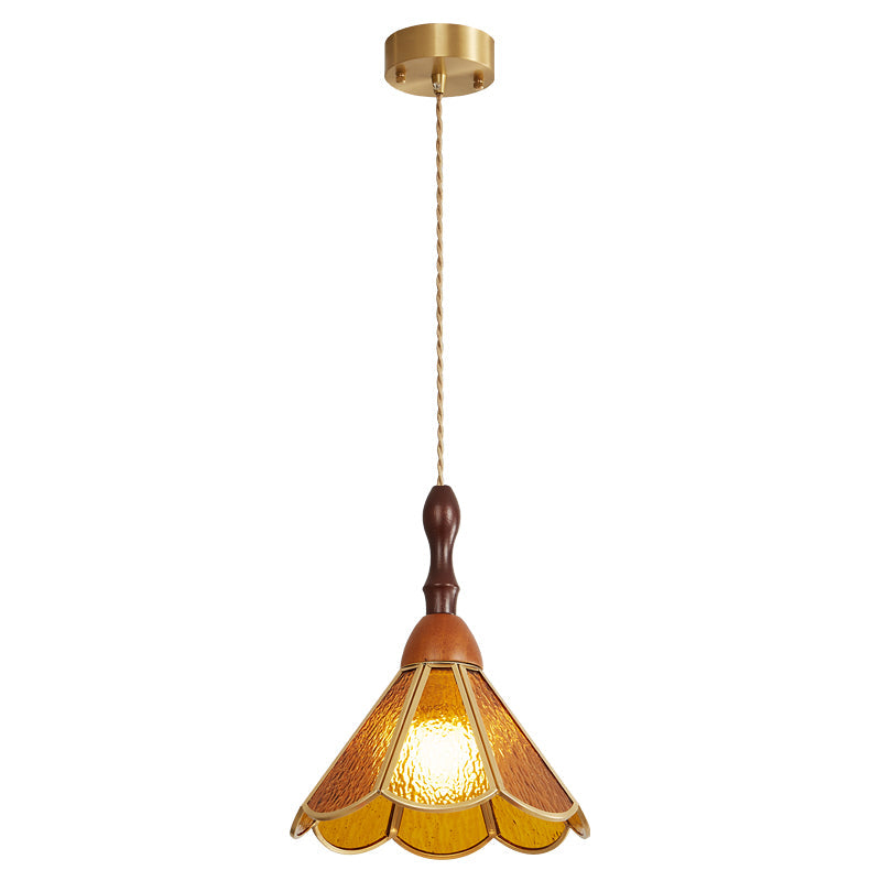 Florace Suspension Vintage en Bois et Verre - Neutralighting