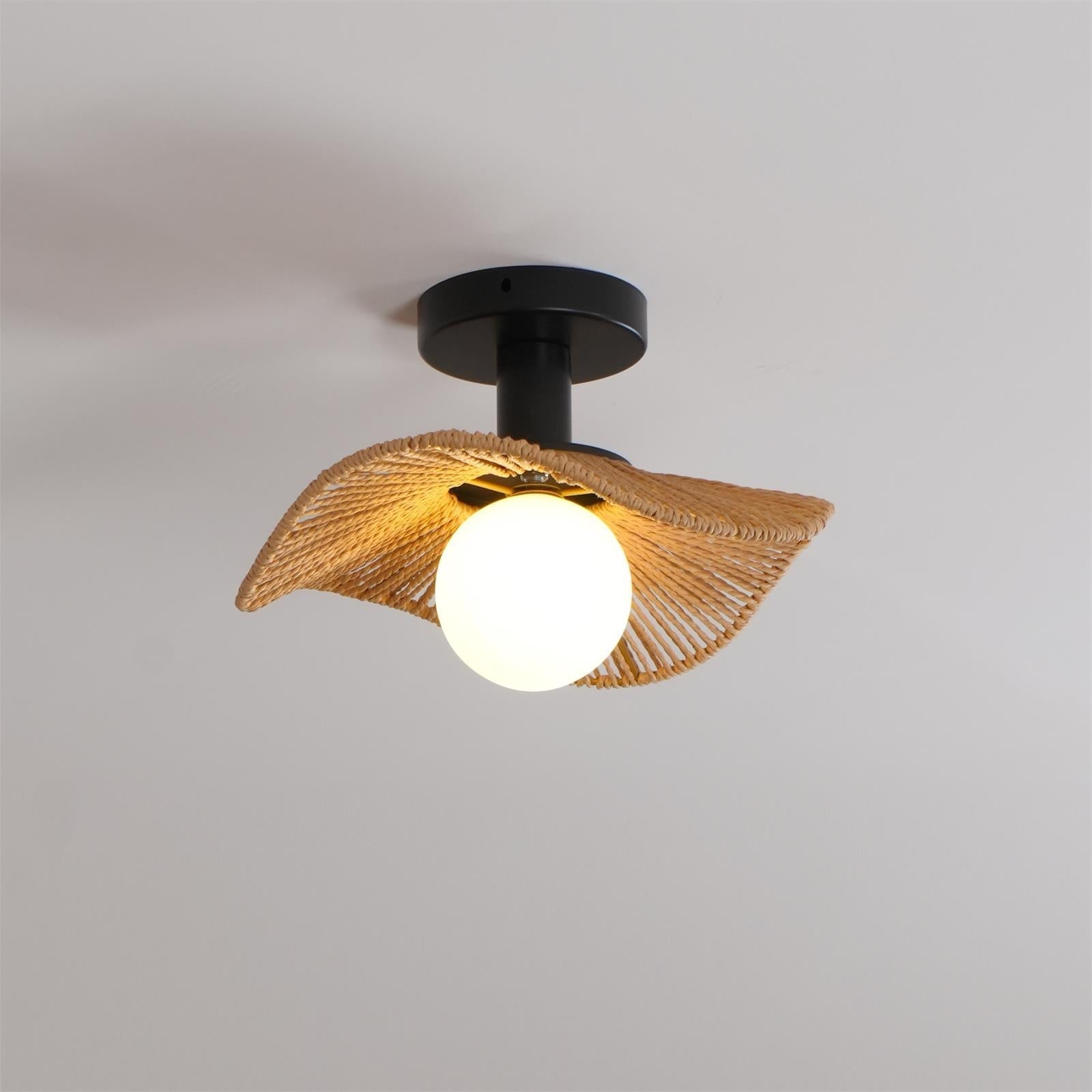 Fynora Lustra Plafonnier Semi-Encastré Tissé Élégant - Neutralighting