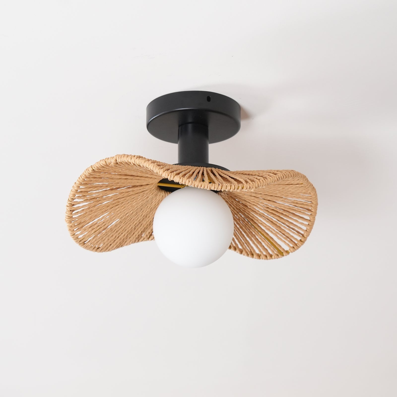 Fynora Lustra Plafonnier Semi-Encastré Tissé Élégant - Neutralighting