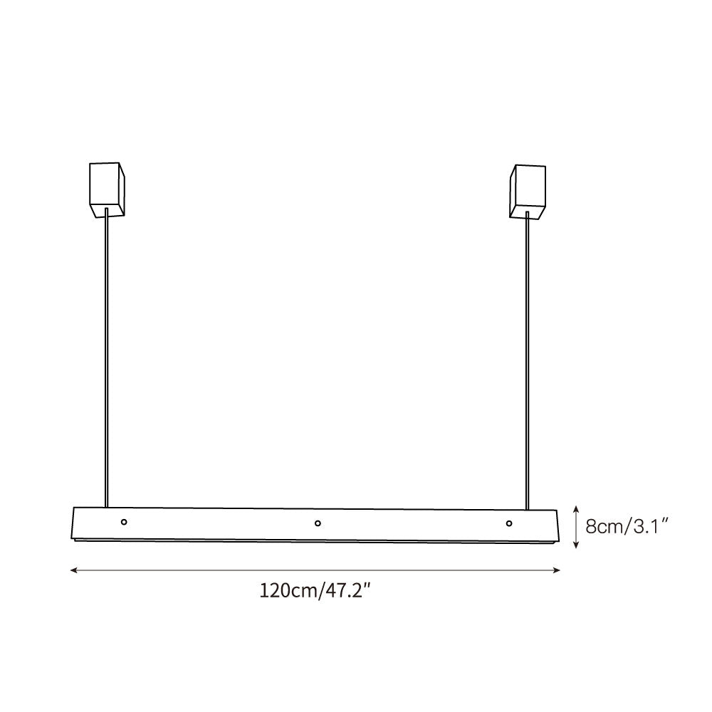 Culorara Modern Minimalist Linear Metal Pendant Lamp - Lamp Copper