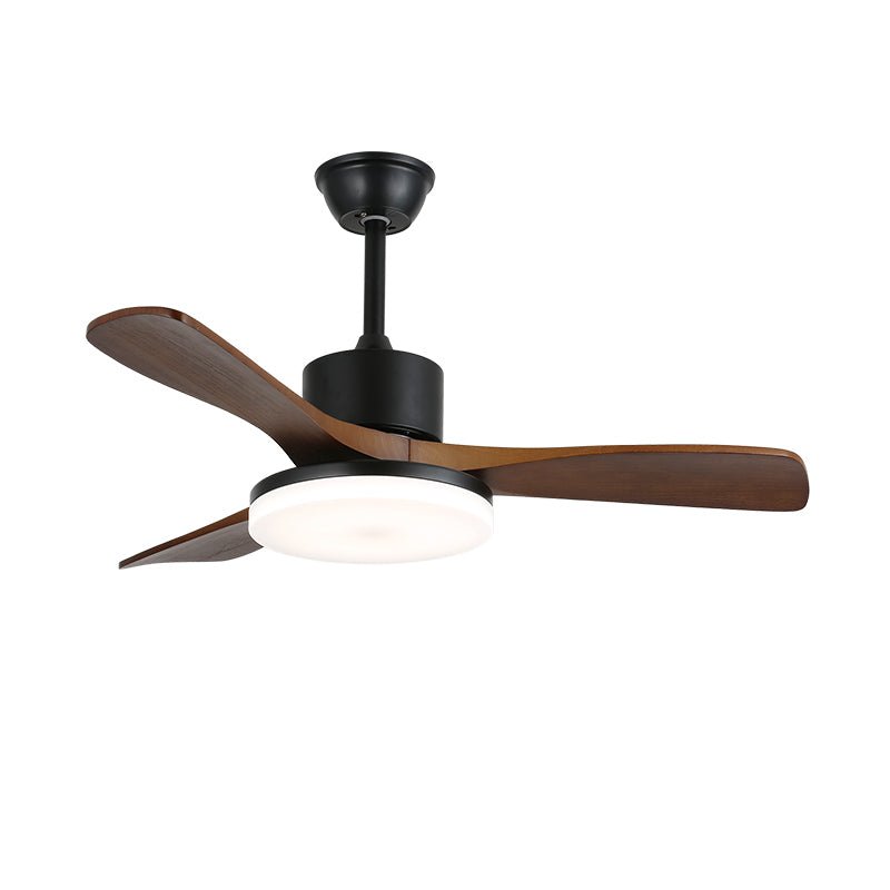 Plafonnier ventilateur Darian minimaliste en bois mettant en valeur son design minimaliste