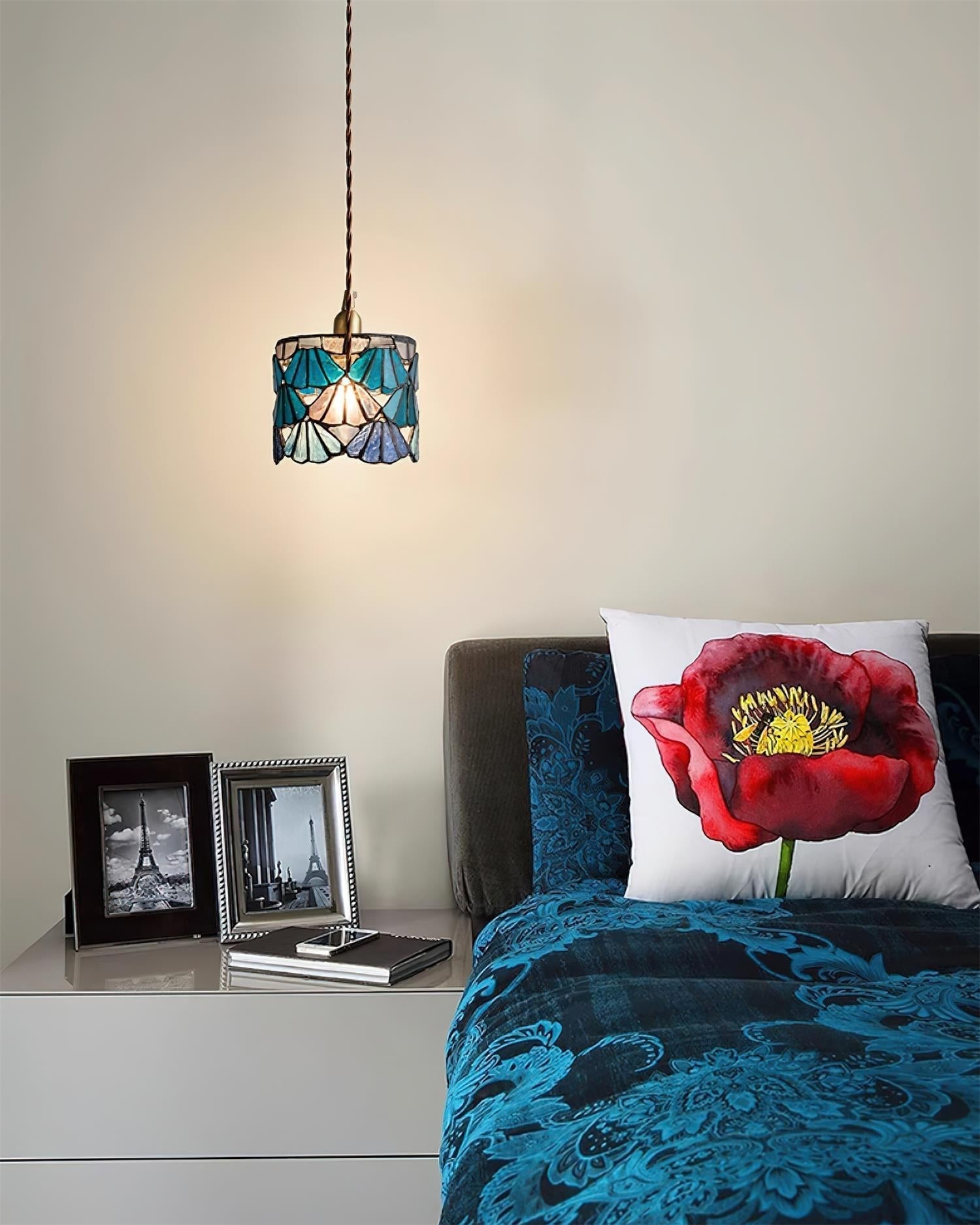 Tiffany Lampe Pendante Classique en Verre - Neutralighting