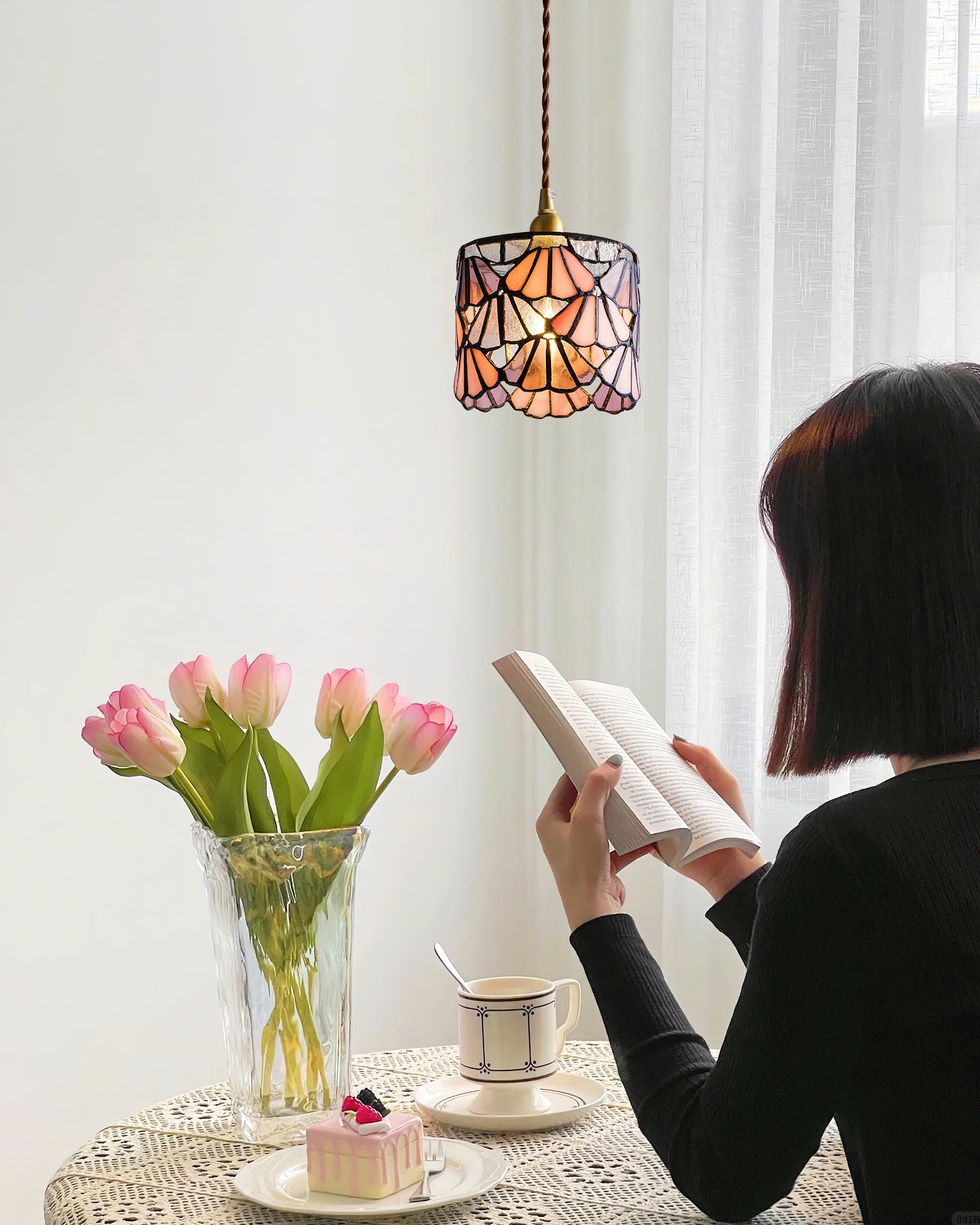 Tiffany Lampe Pendante Classique en Verre - Neutralighting