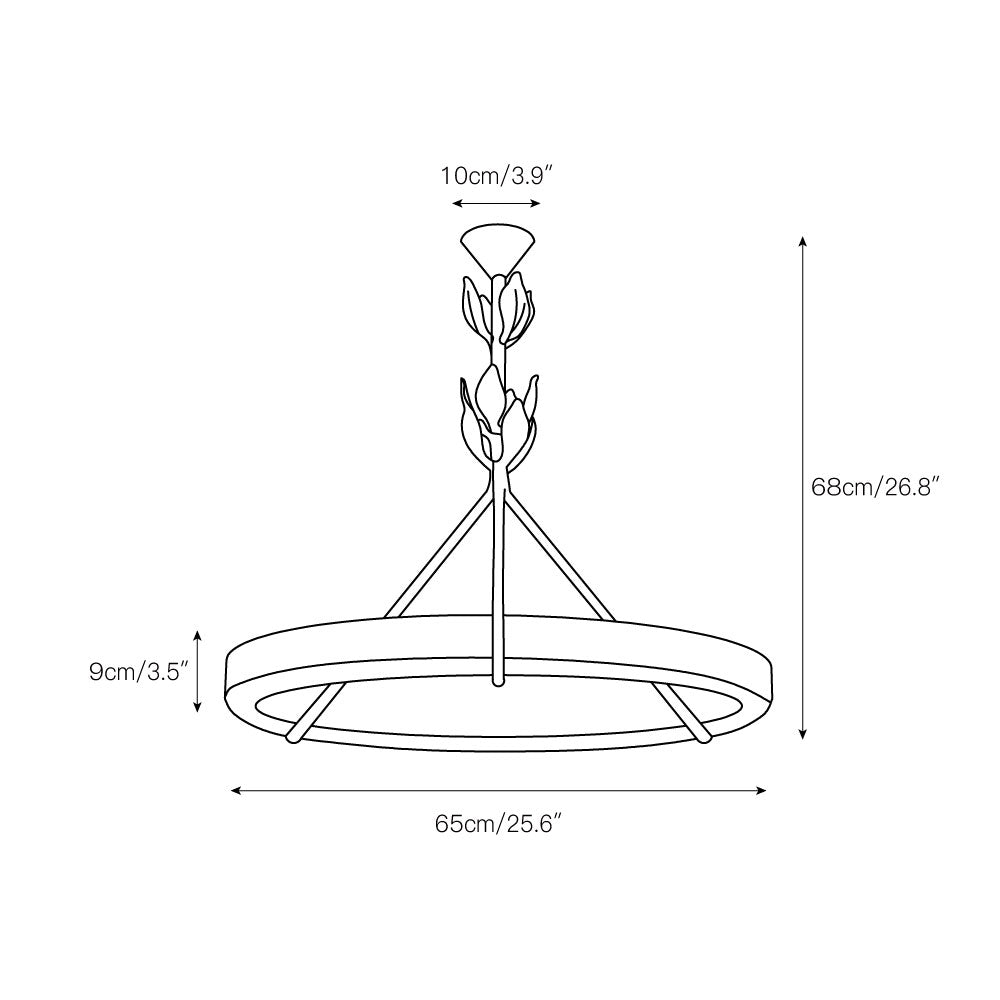 Zevinora Modern Minimalist Plaster Plastic Chandelier - Lamp Copper