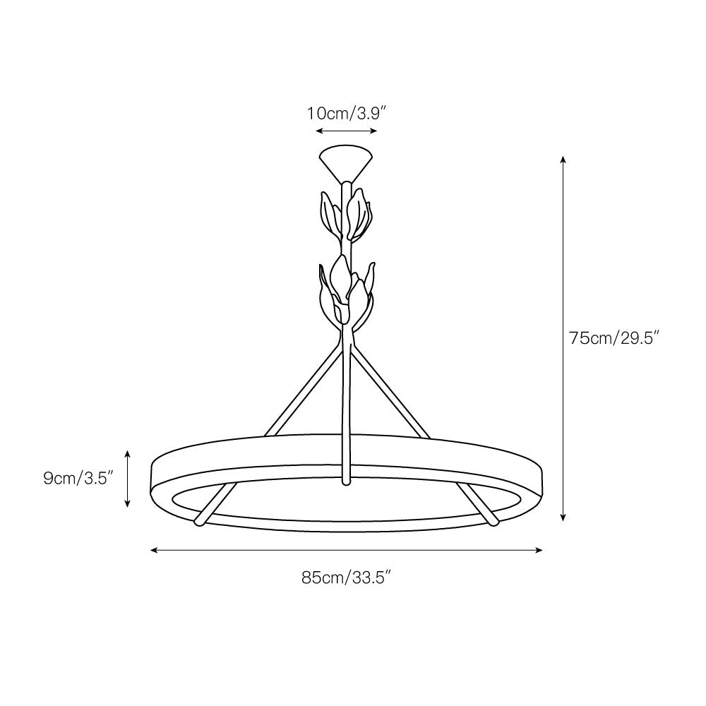 Zevinora Modern Minimalist Plaster Plastic Chandelier - Lamp Copper