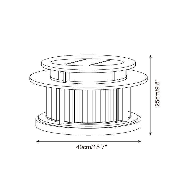 Titan Lampe Extérieure Cylindre en Acier Inoxydable Acrylique - Neutralighting