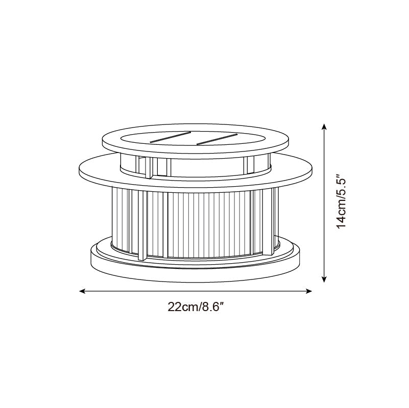 Titan Lampe Extérieure Cylindre en Acier Inoxydable Acrylique - Neutralighting
