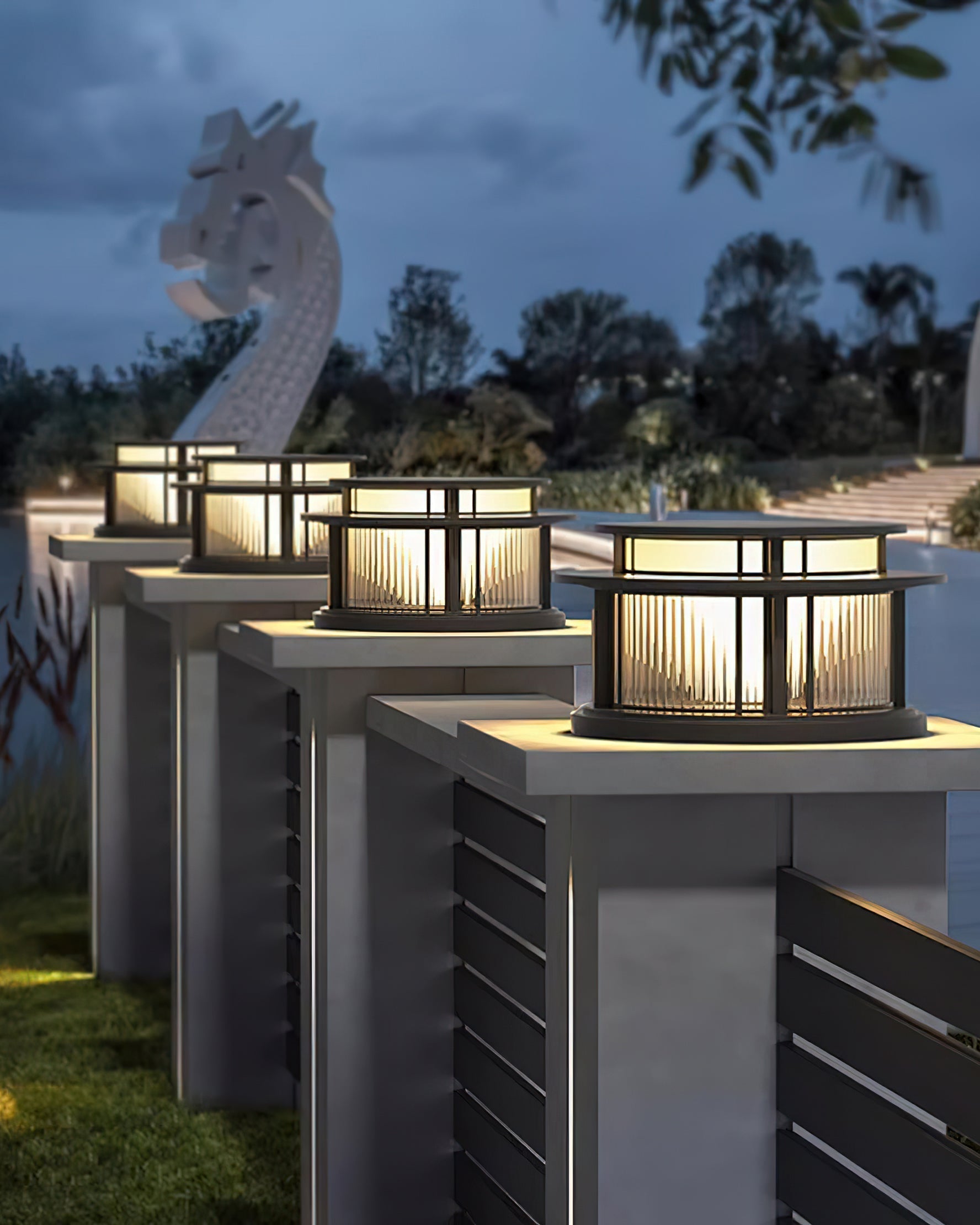 Titan Lampe Extérieure Cylindre en Acier Inoxydable Acrylique - Neutralighting