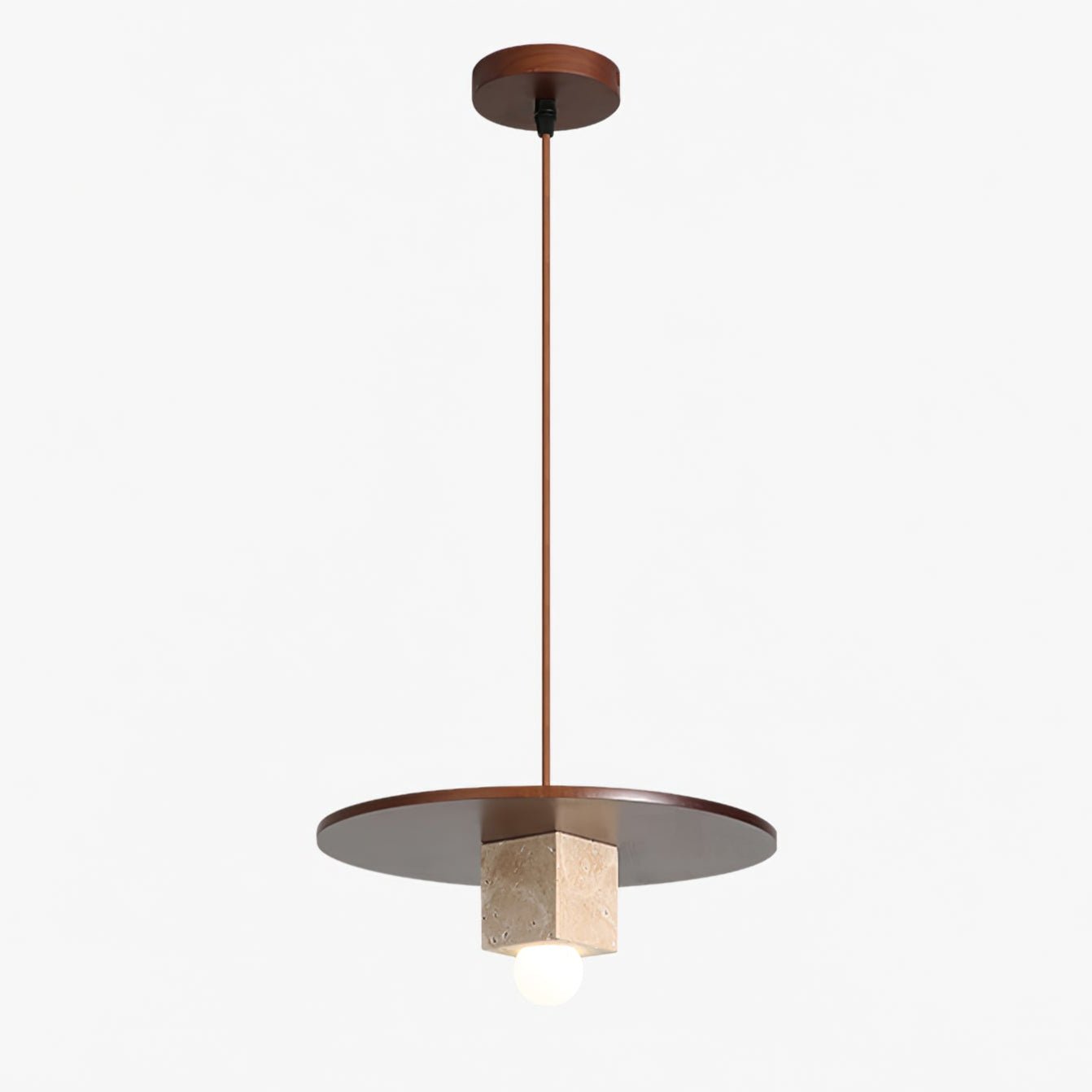 Ucariel Géométrique Travertin Pendentif Lumière - Neutralighting