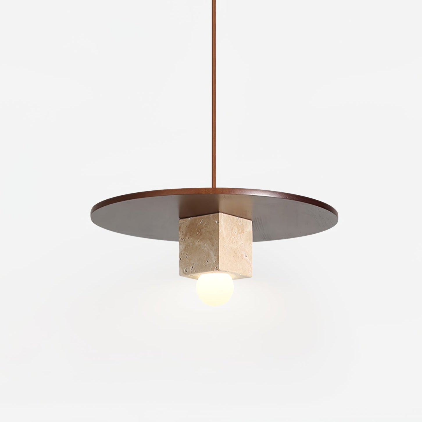 Ucariel Géométrique Travertin Pendentif Lumière - Neutralighting
