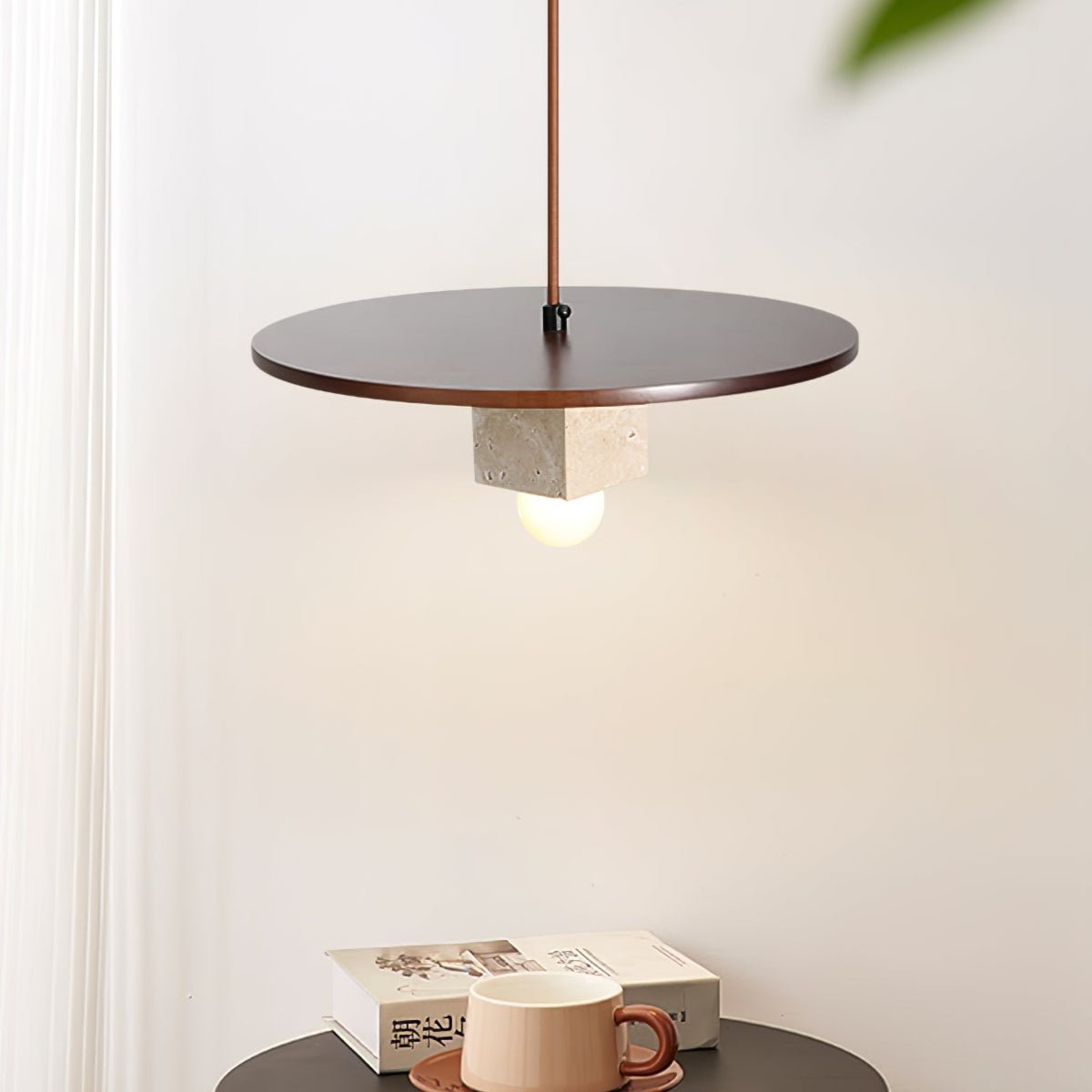Ucariel Géométrique Travertin Pendentif Lumière - Neutralighting