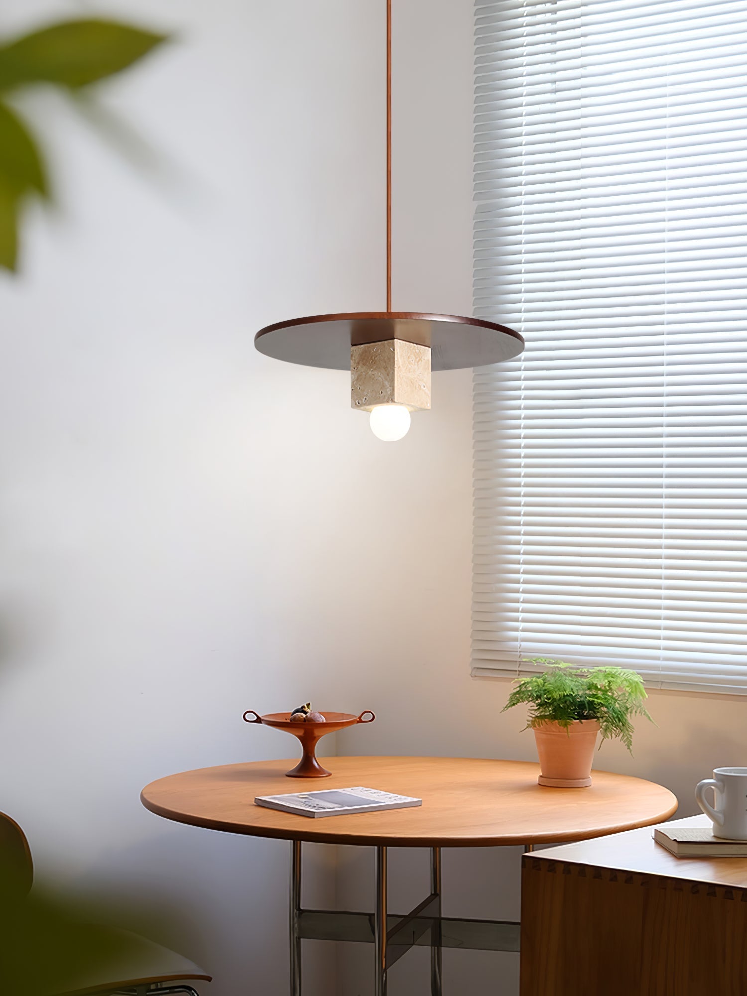 Ucariel Géométrique Travertin Pendentif Lumière - Neutralighting
