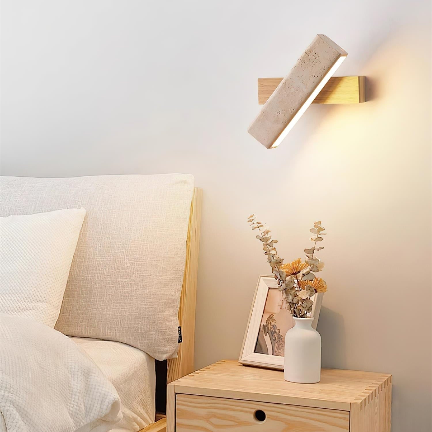 Orbit Applique Murale Rotative Travertin - Neutralighting