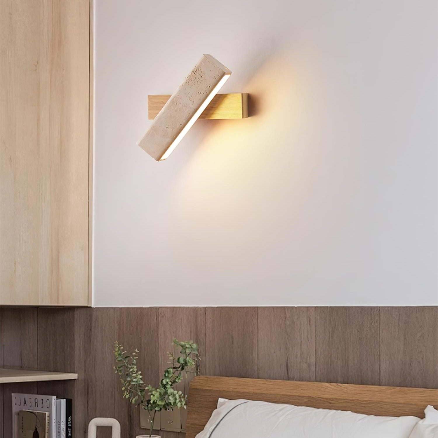 Orbit Applique Murale Rotative Travertin - Neutralighting