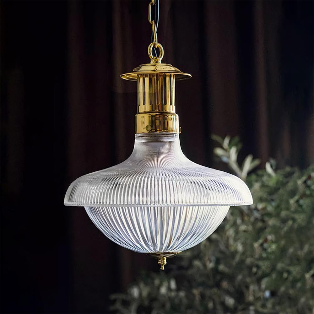 Orvel Clear Ribbed Glass Pendant Lamp - Neutralighting
