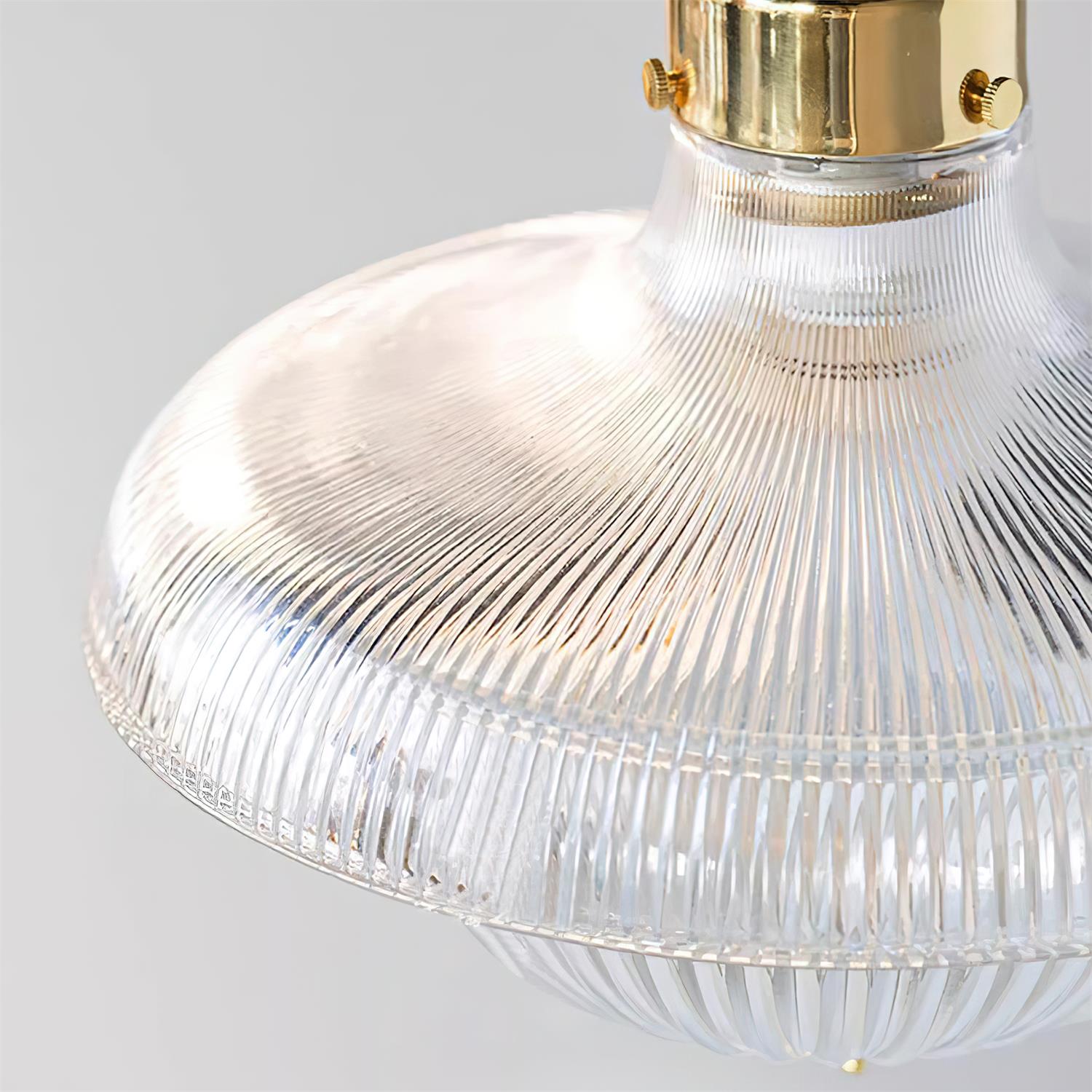 Orvel Clear Ribbed Glass Pendant Lamp - Neutralighting