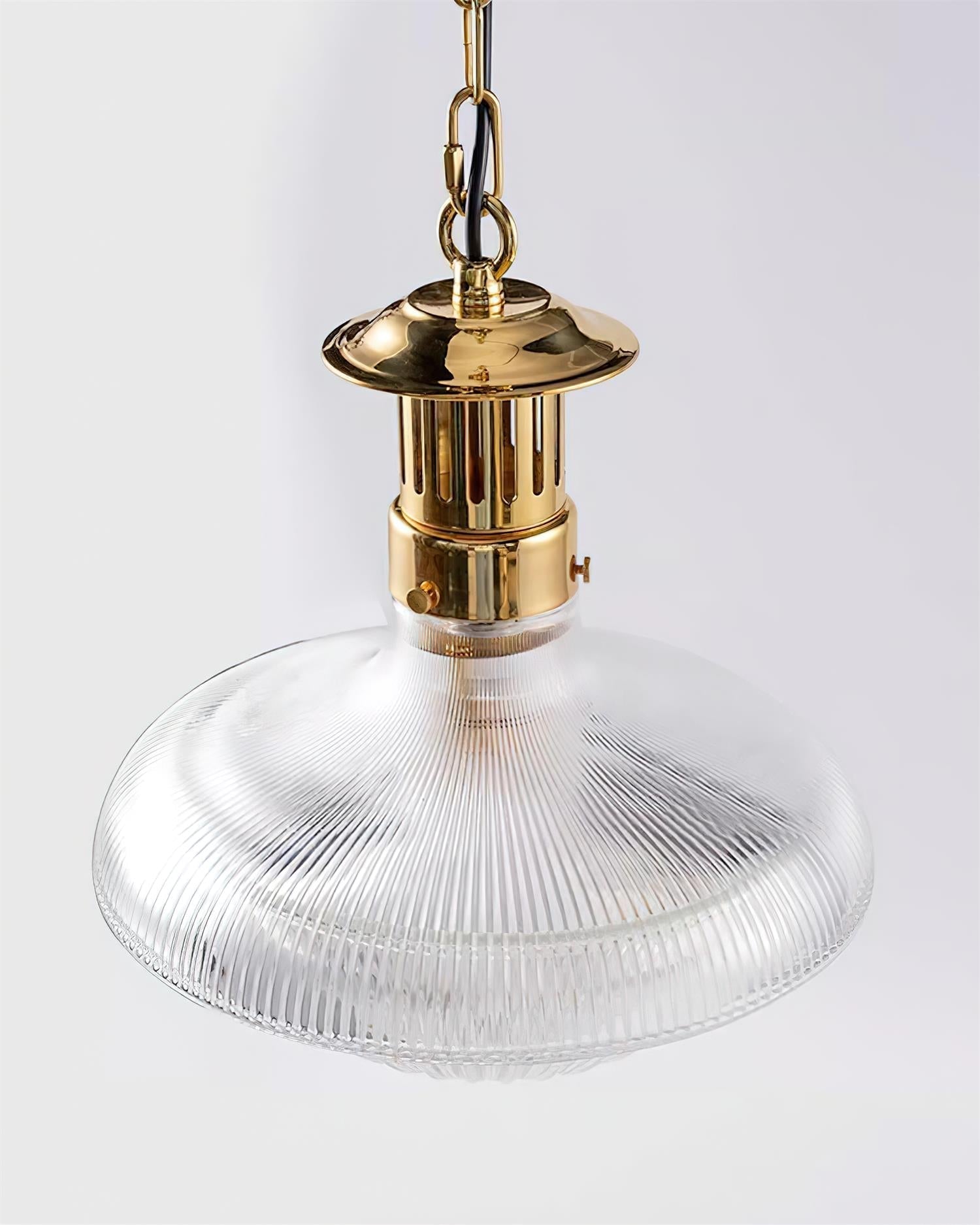 Orvel Clear Ribbed Glass Pendant Lamp - Neutralighting