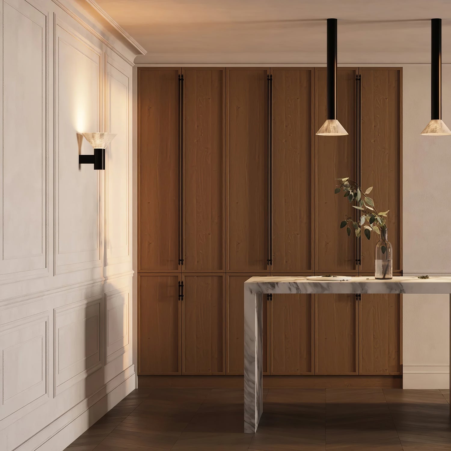 Eurnoria Cone Alabaster Wall Light - Letslighting