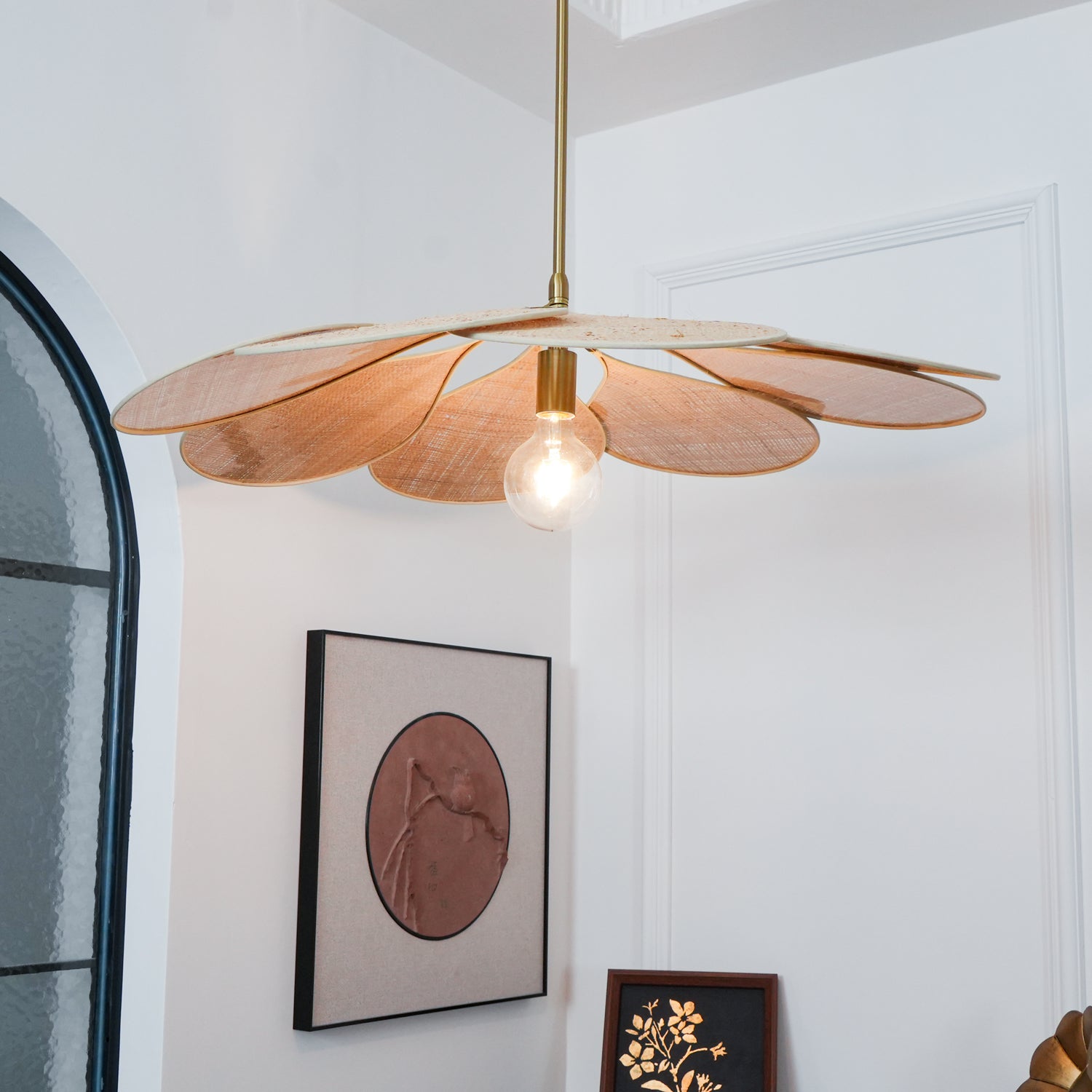 Tory Floraison Rotin Suspension - Neutralighting