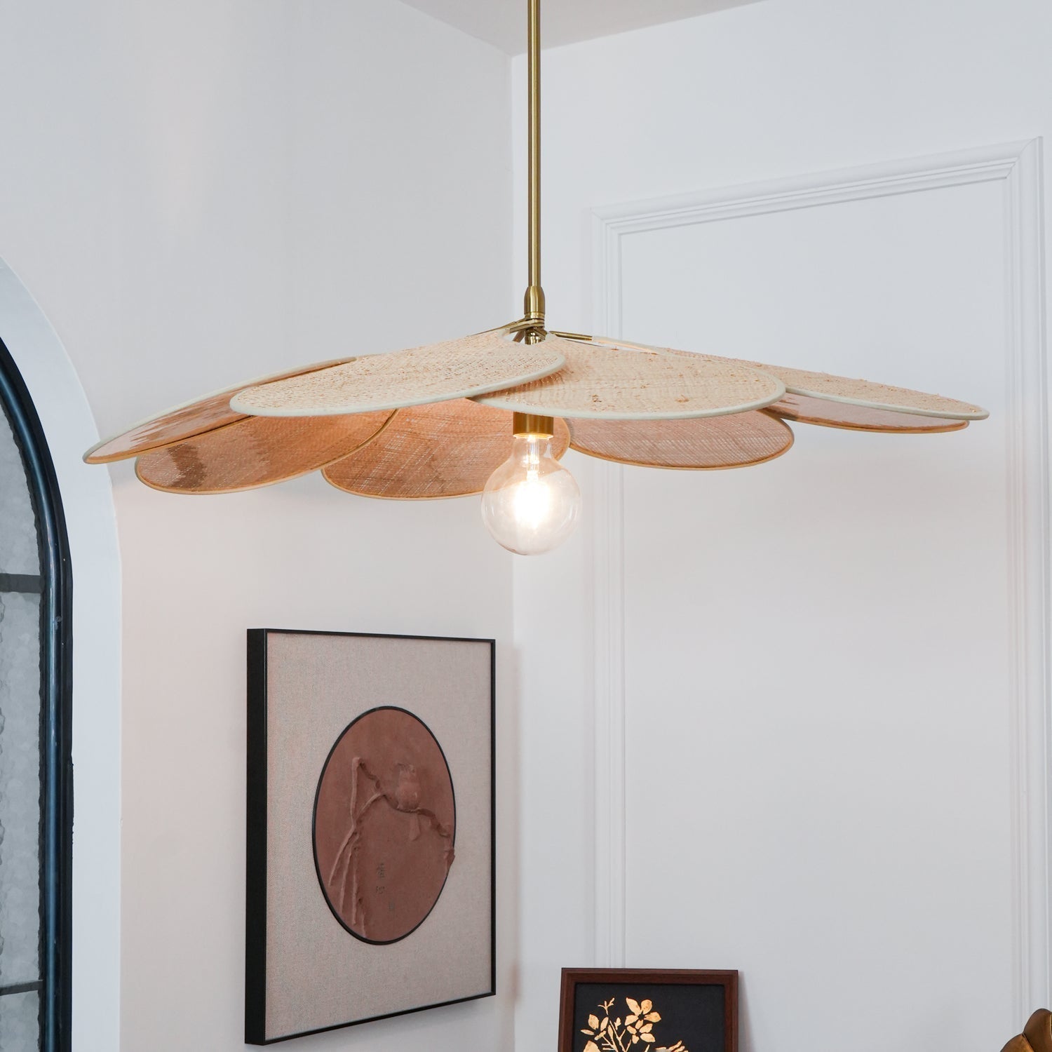 Tory Floraison Rotin Suspension - Neutralighting