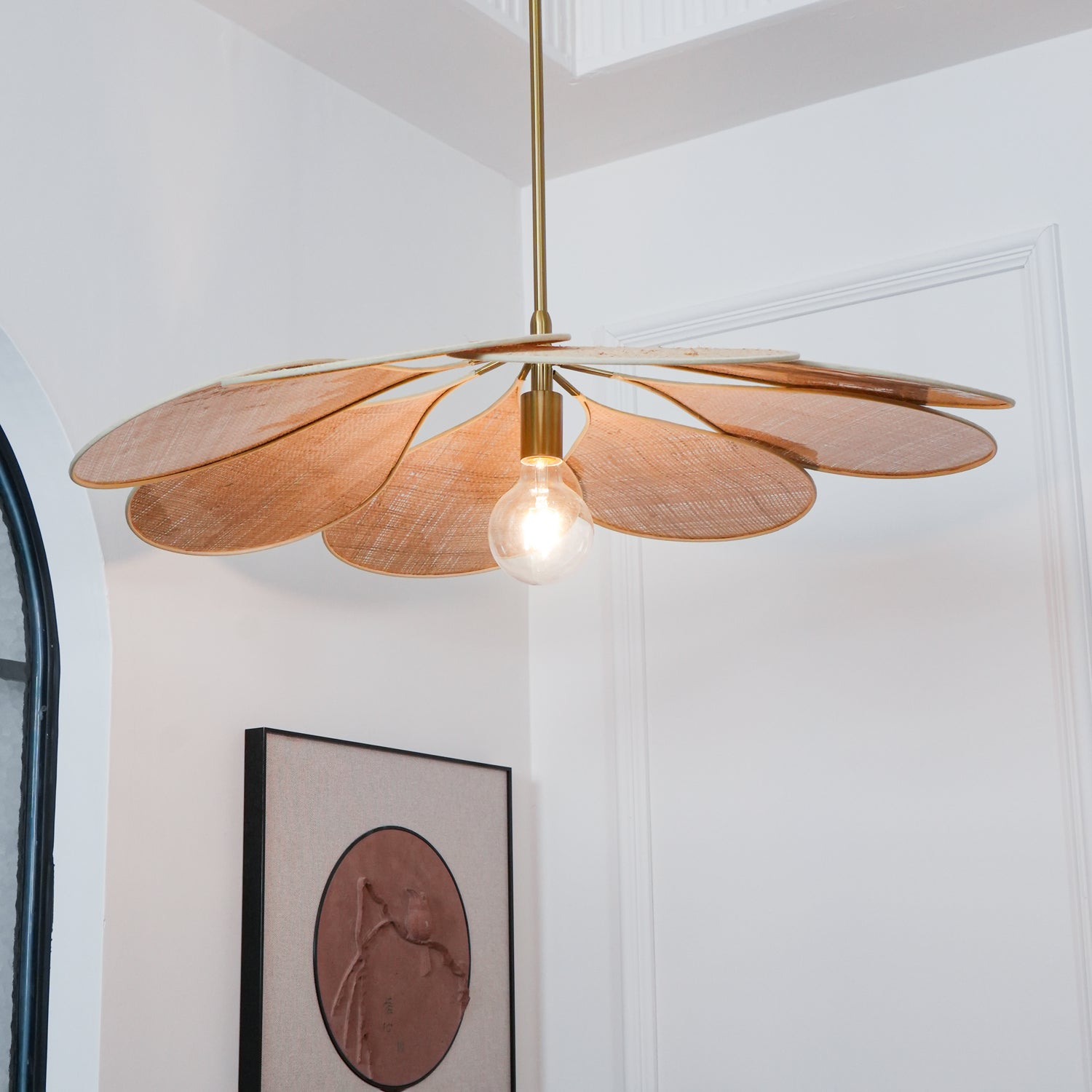 Tory Floraison Rotin Suspension - Neutralighting