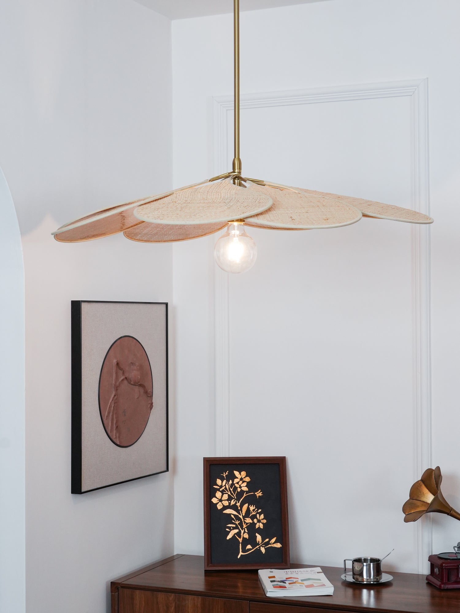 Tory Floraison Rotin Suspension - Neutralighting