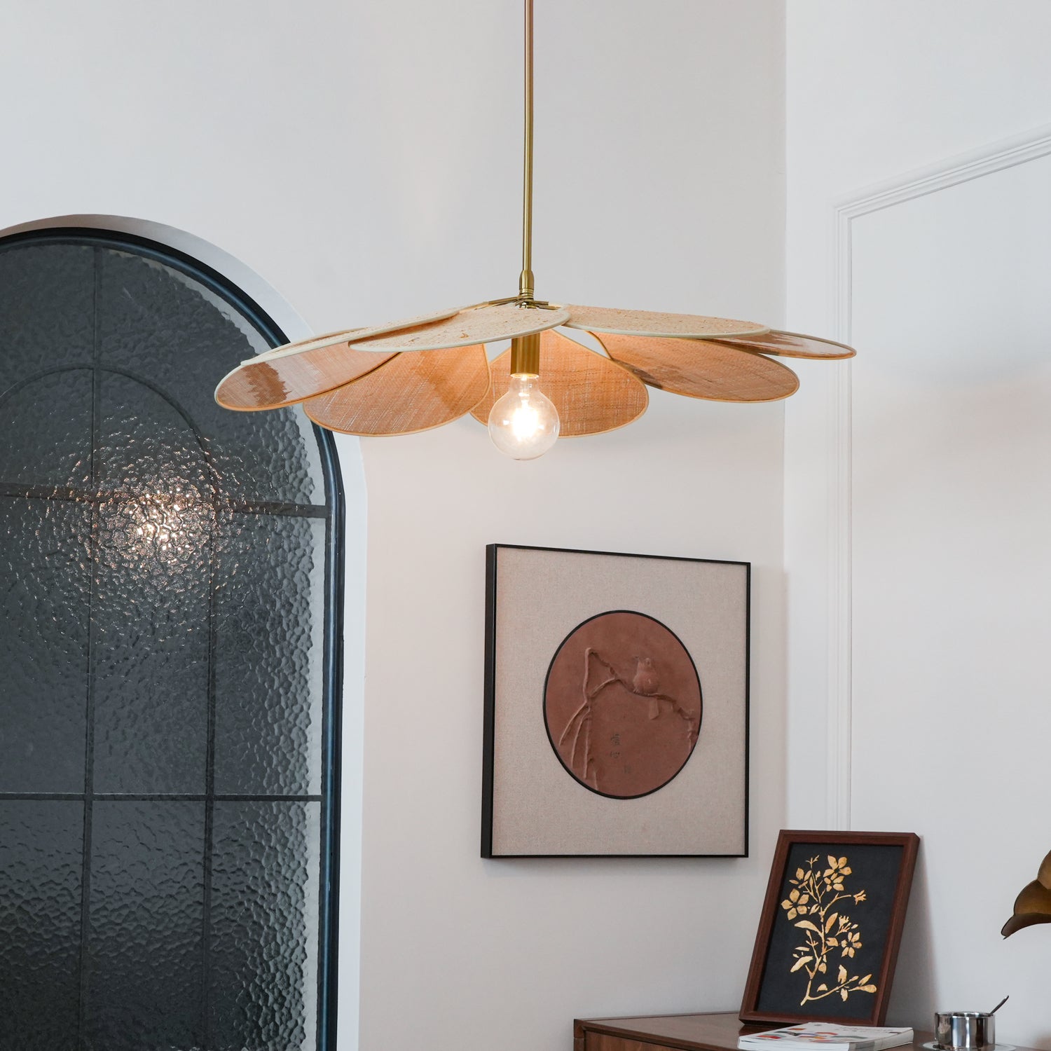Tory Floraison Rotin Suspension - Neutralighting