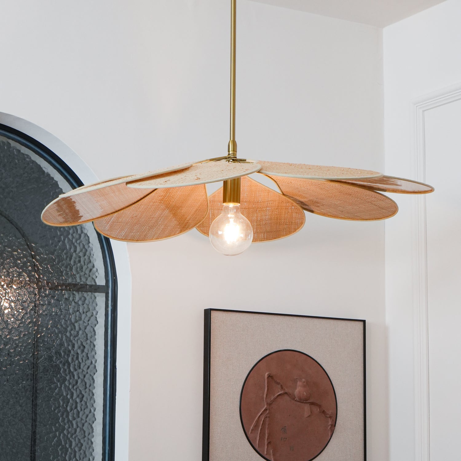 Tory Floraison Rotin Suspension - Neutralighting