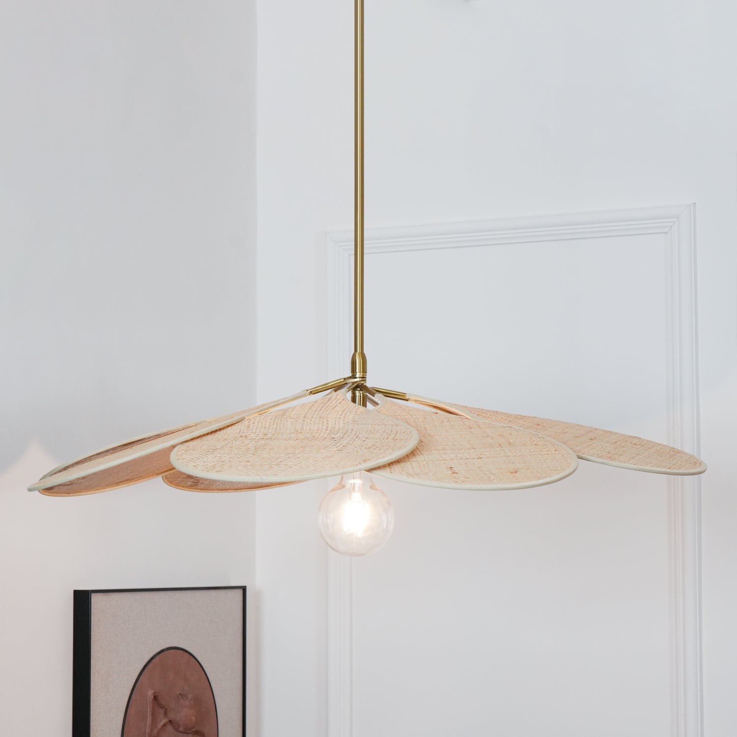 Tory Floraison Rotin Suspension - Neutralighting