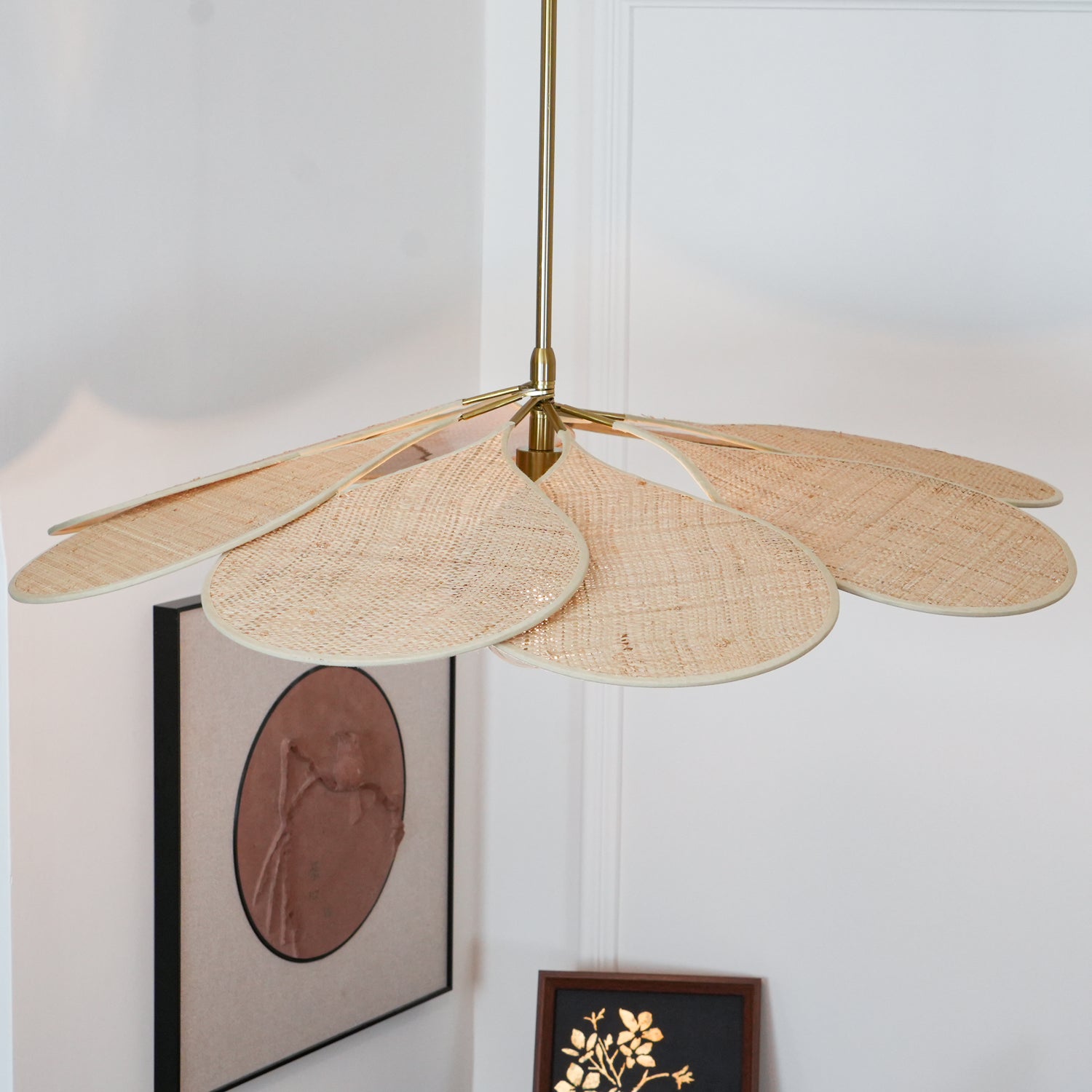 Tory Floraison Rotin Suspension - Neutralighting