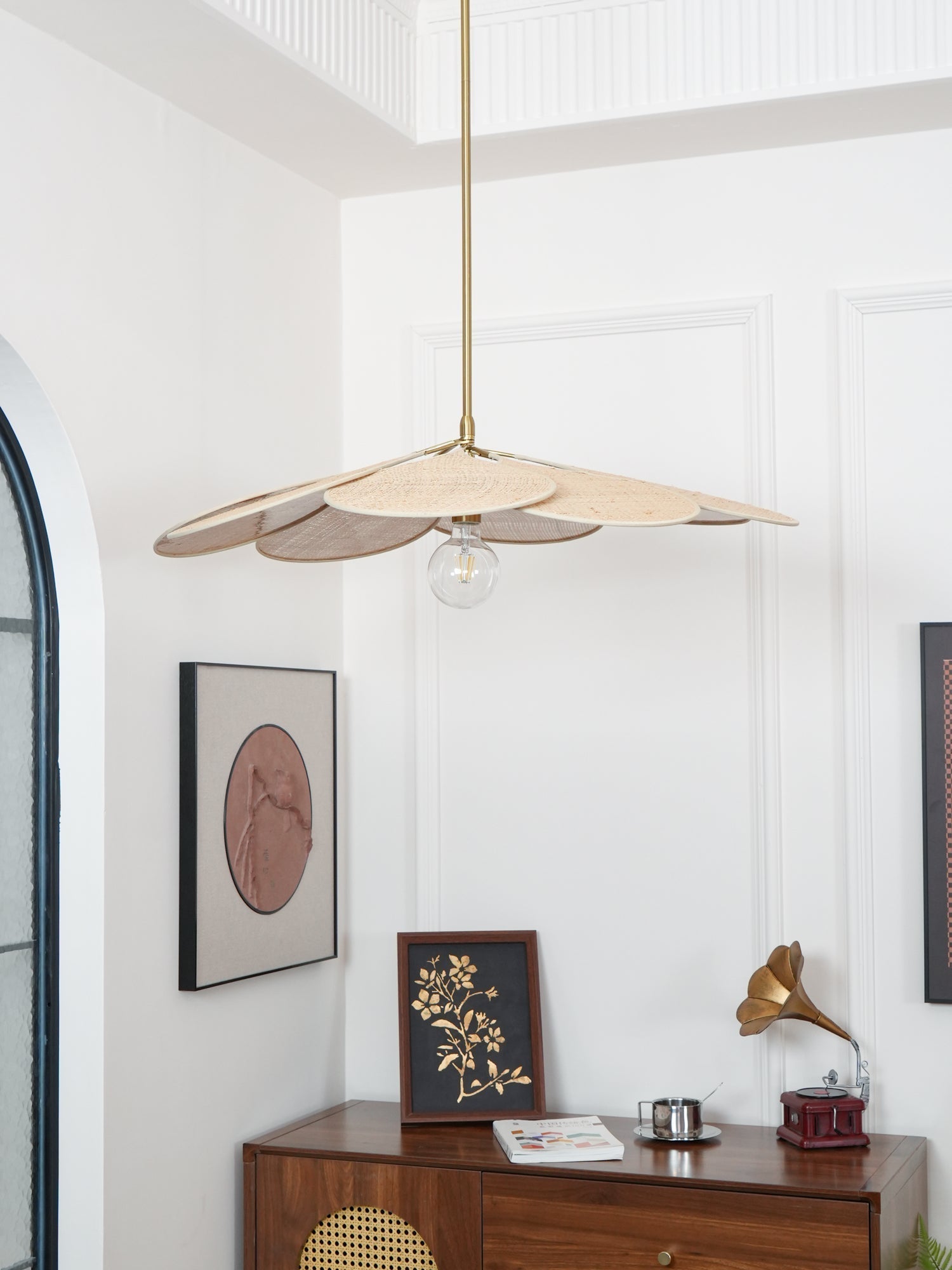 Tory Floraison Rotin Suspension - Neutralighting