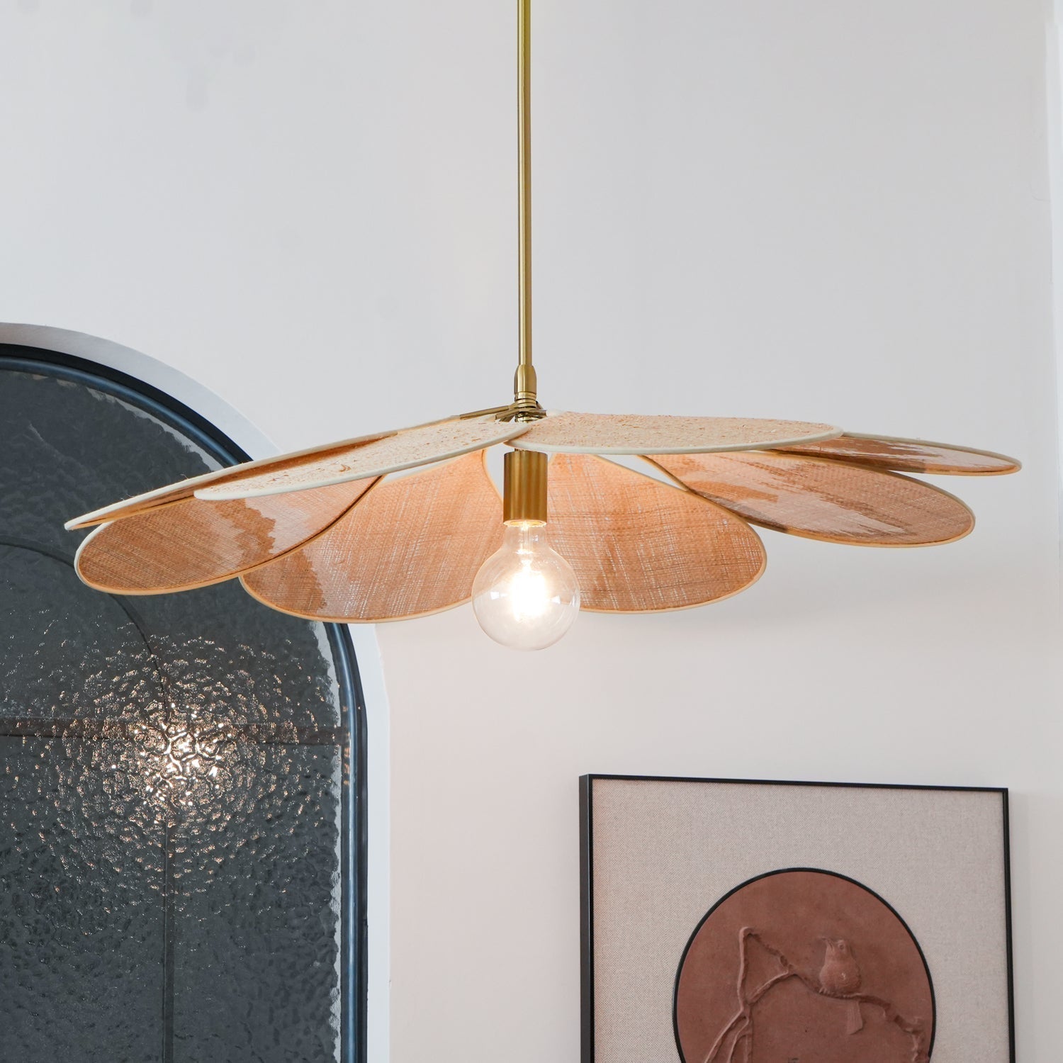 Tory Floraison Rotin Suspension - Neutralighting