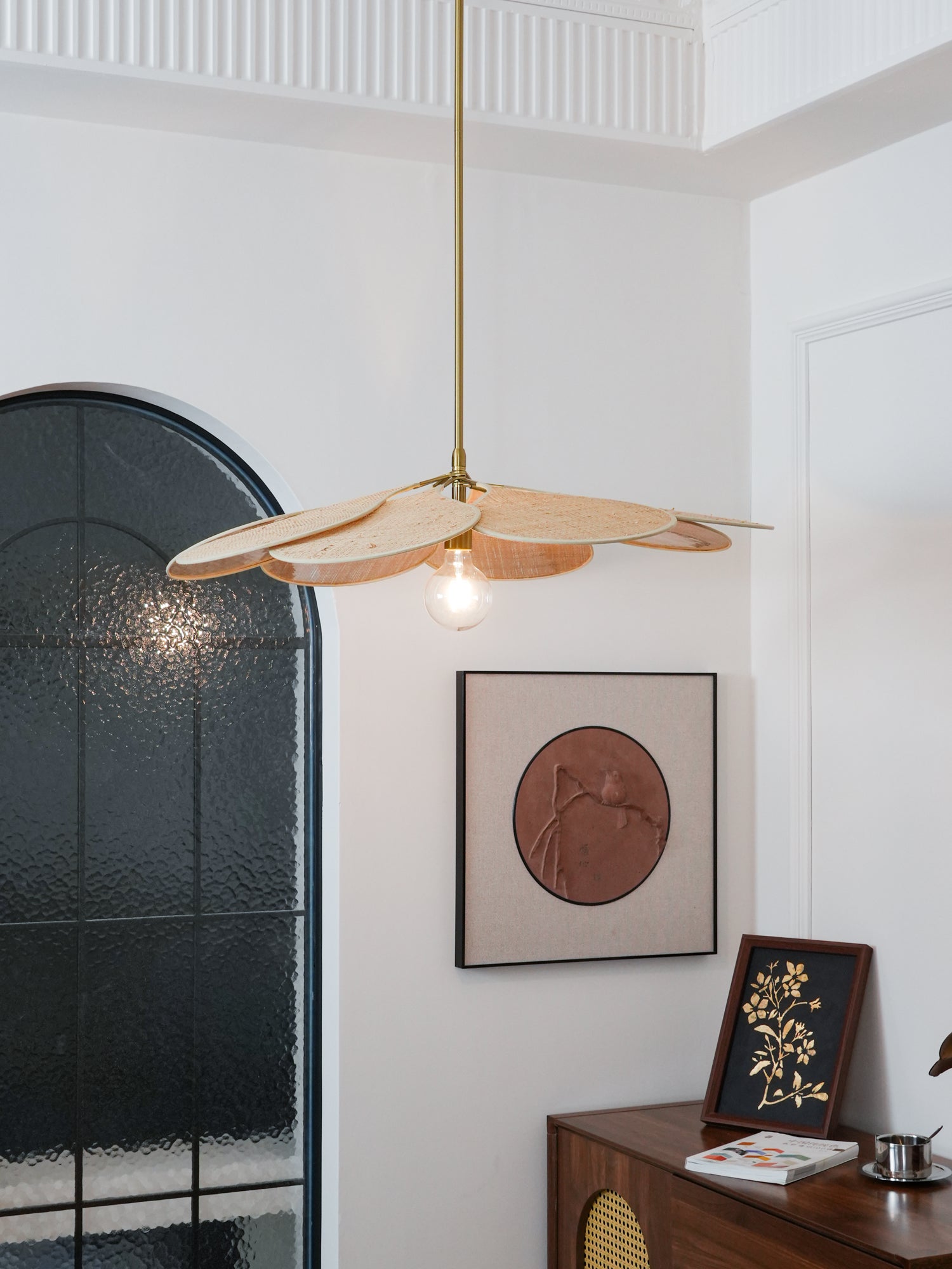 Tory Floraison Rotin Suspension - Neutralighting