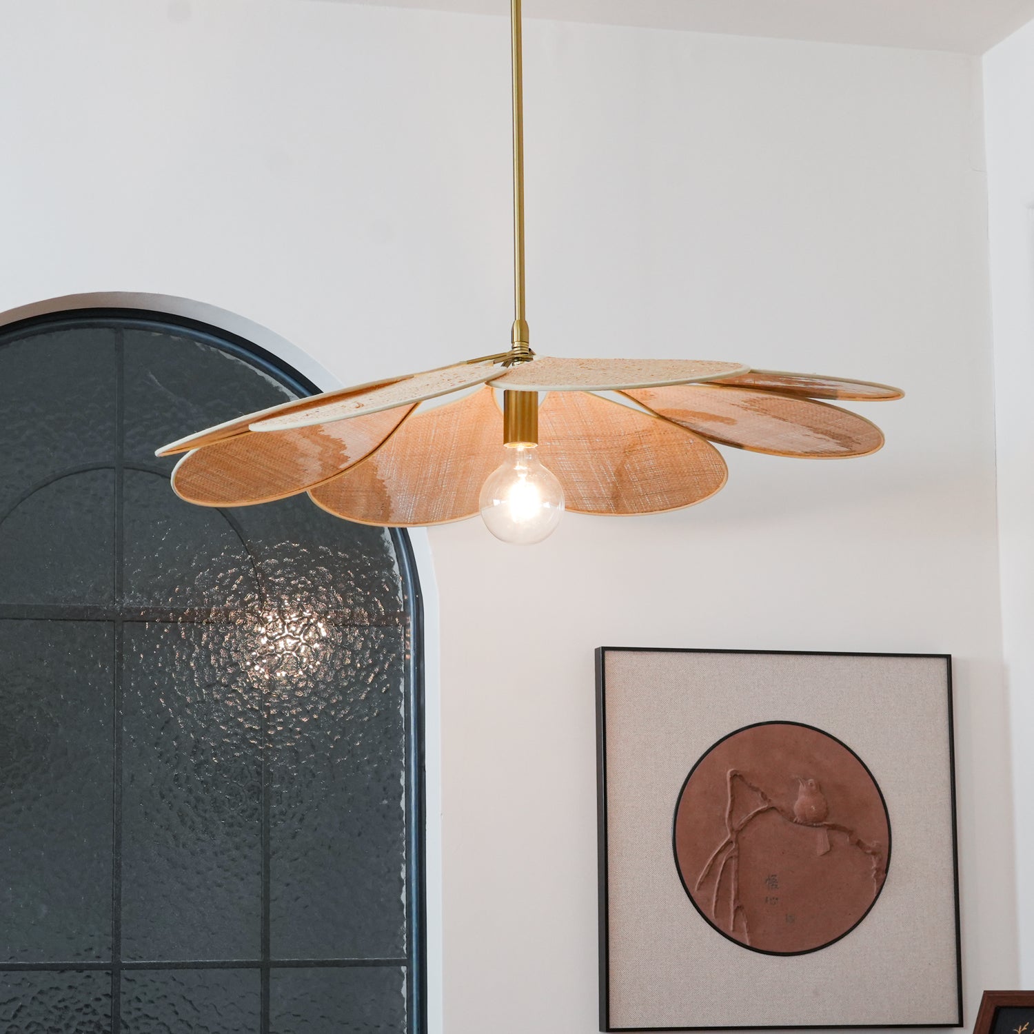 Tory Floraison Rotin Suspension - Neutralighting