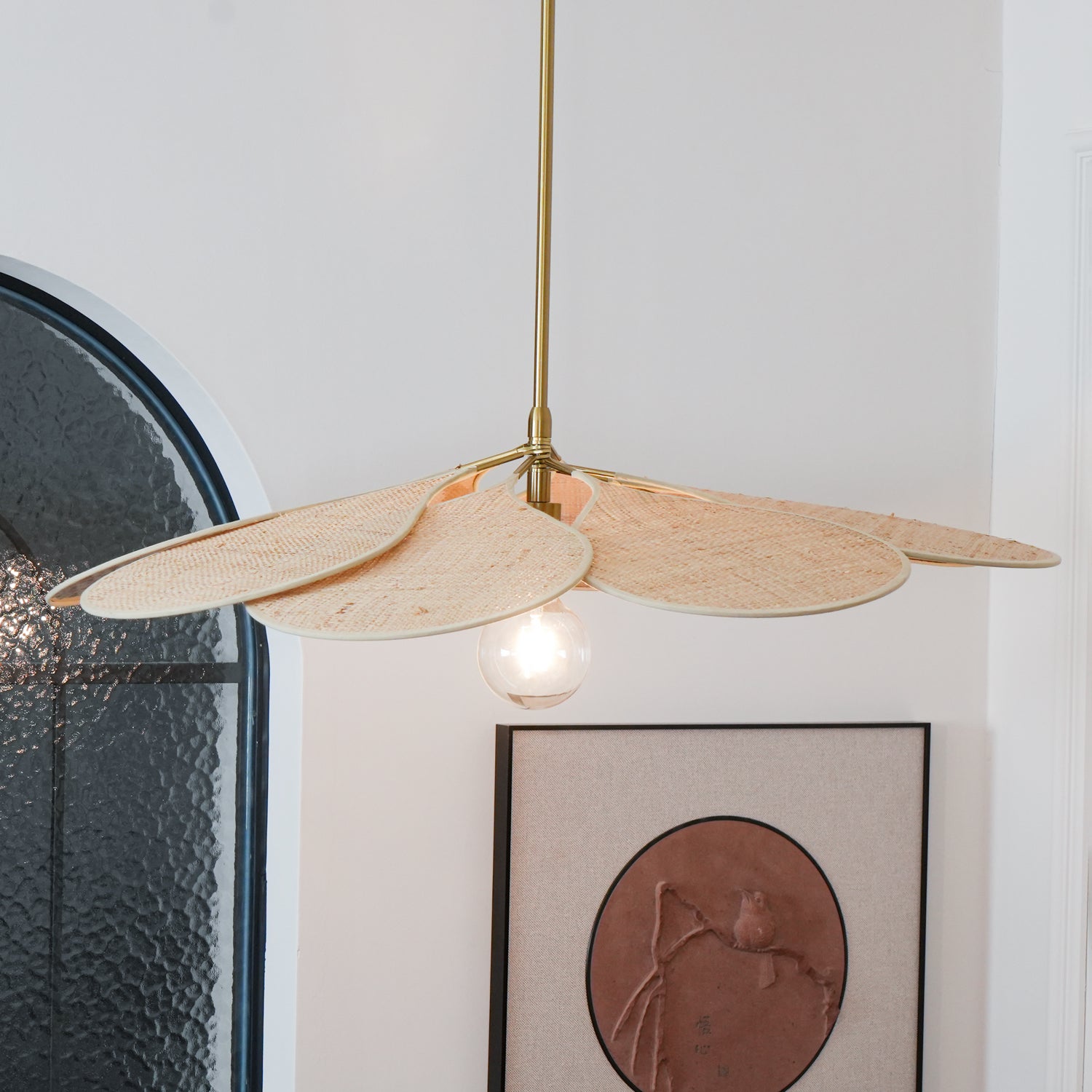 Tory Floraison Rotin Suspension - Neutralighting
