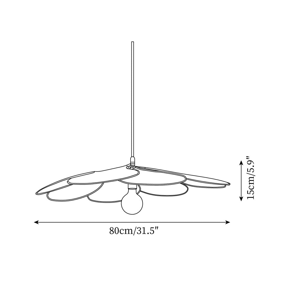 Tory Floraison Rotin Suspension - Neutralighting
