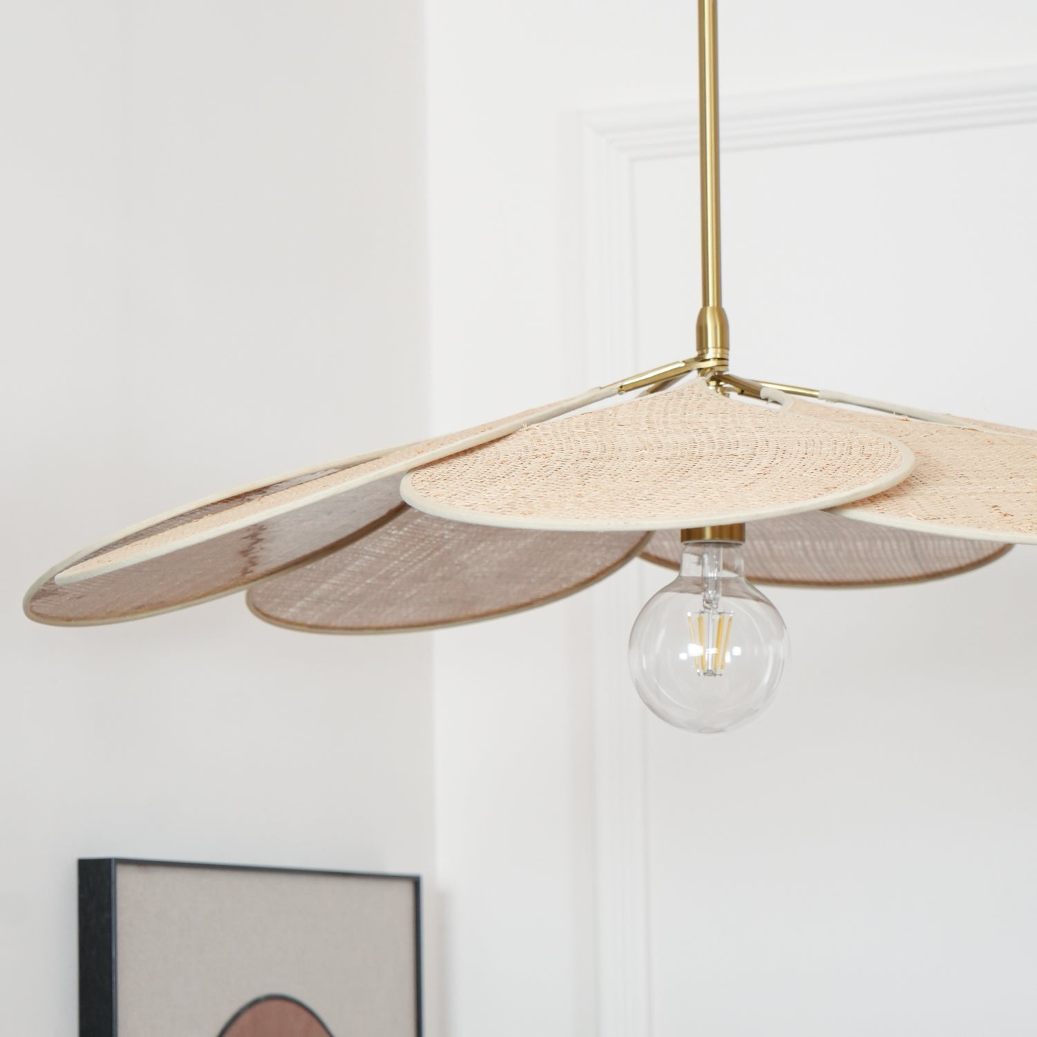 Tory Floraison Rotin Suspension - Neutralighting